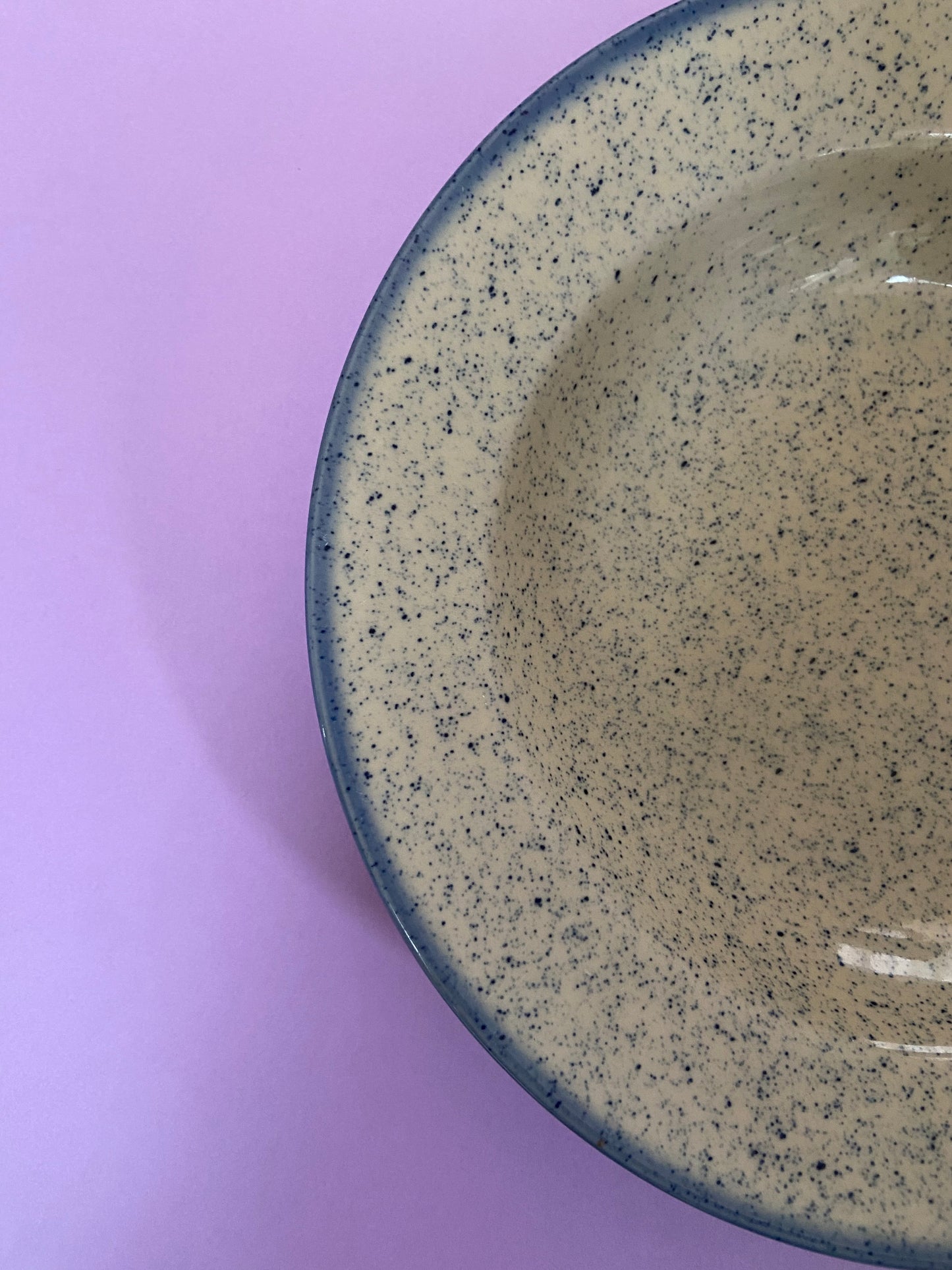 BLUE/GREY speckled deep plate