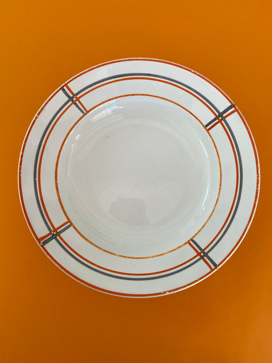 Deep plate from Onnaing earthenware factory LIGNES