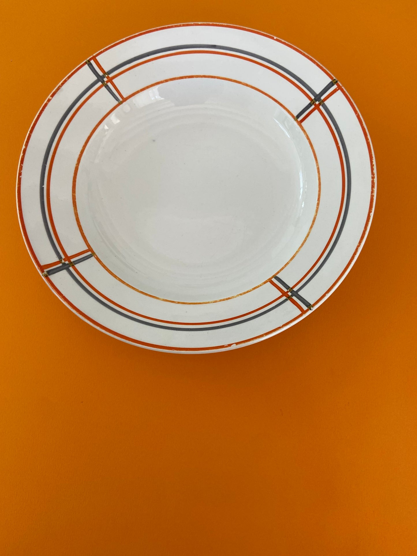 Deep plate from Onnaing earthenware factory LIGNES