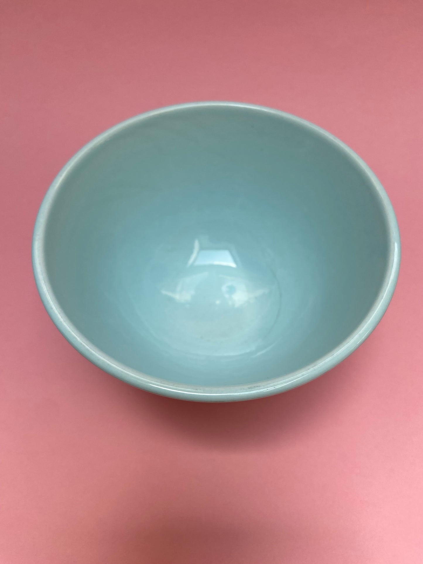 Vintage bowl HELLO pastel BLUE