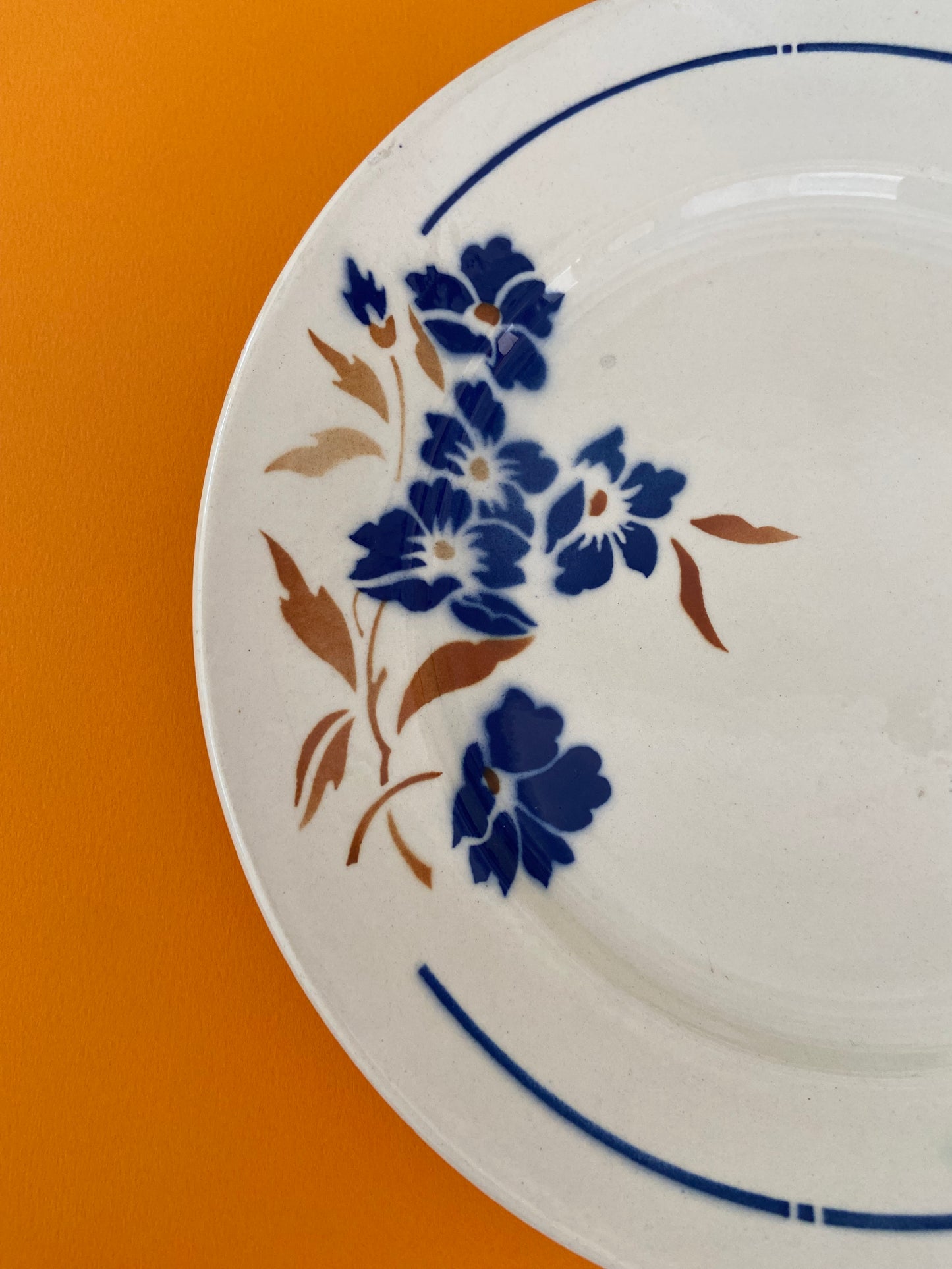 Assiette plate BADONVILLER motif floral