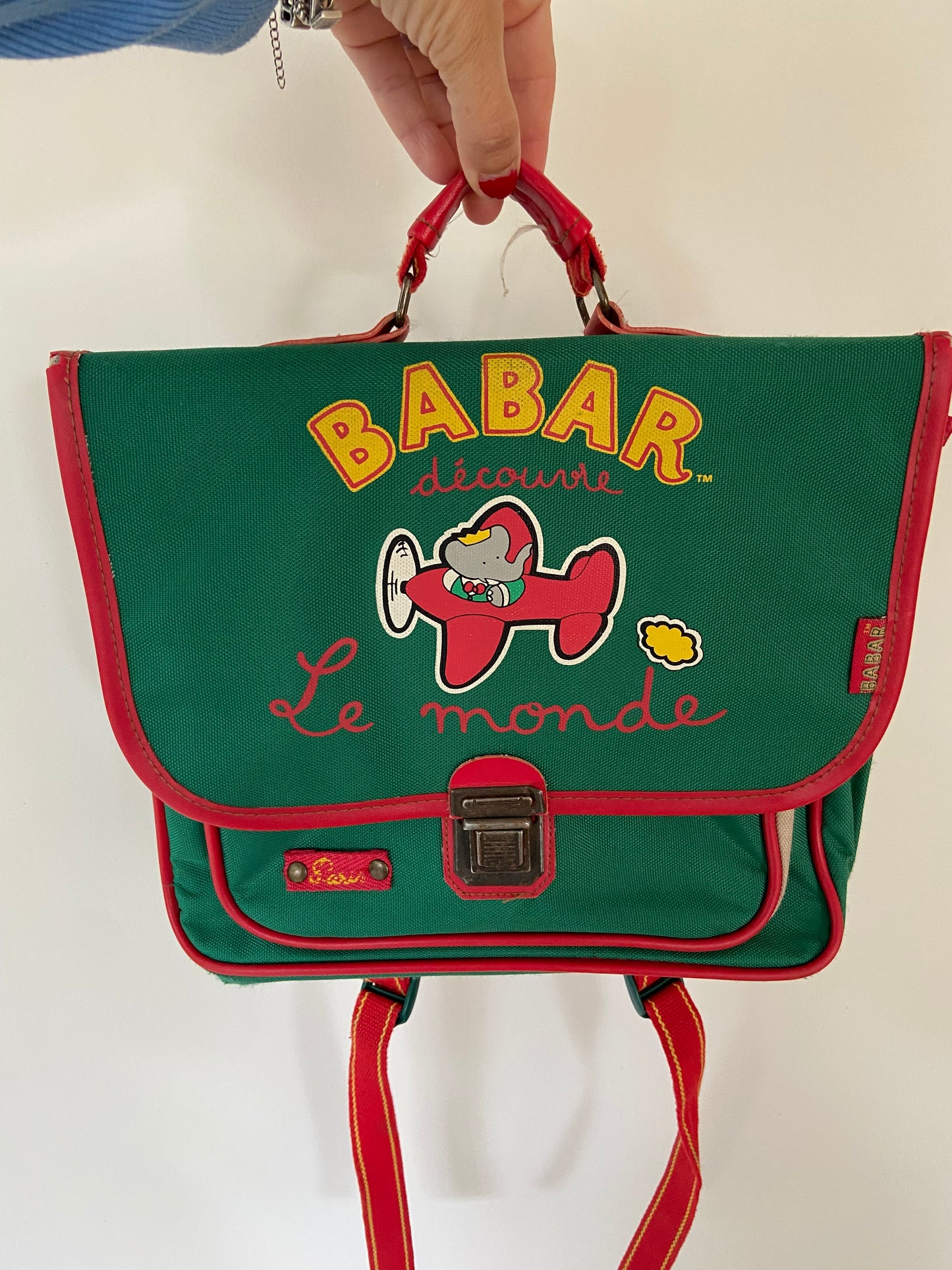 BABAR vintage nursery school bag