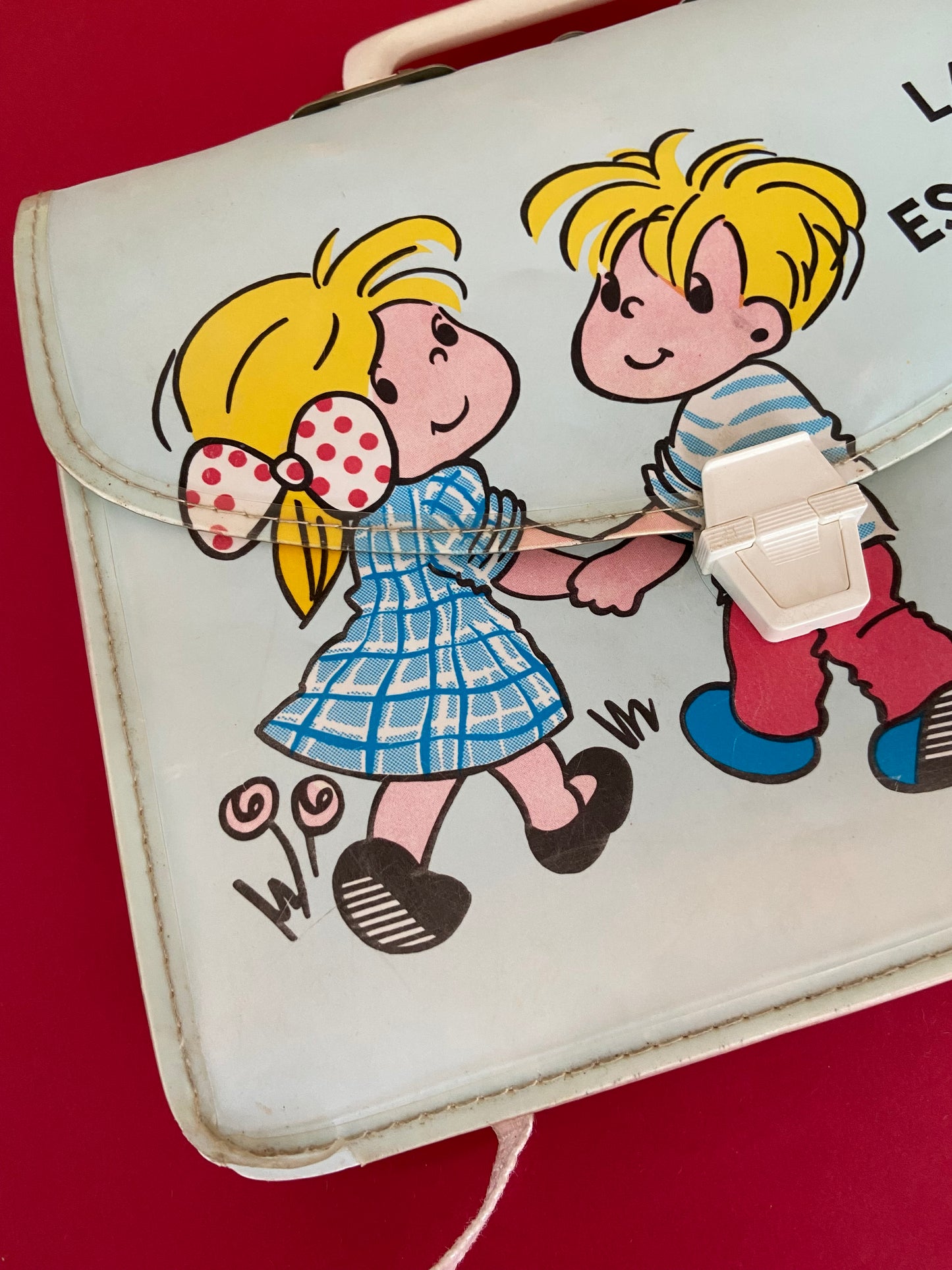 Vintage schoolbag for kindergarten LOVE