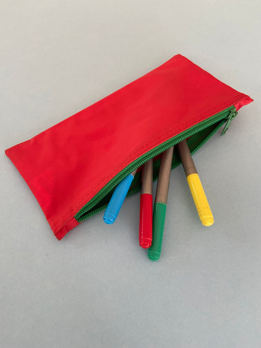 Petite trousse d’école ROUGE/VERT