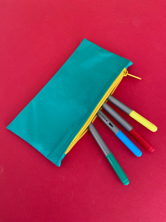 Petite Trousse d’école VERT/JAUNE