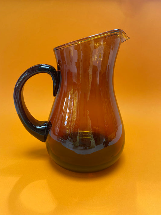 AMBER glass pitcher / carafe