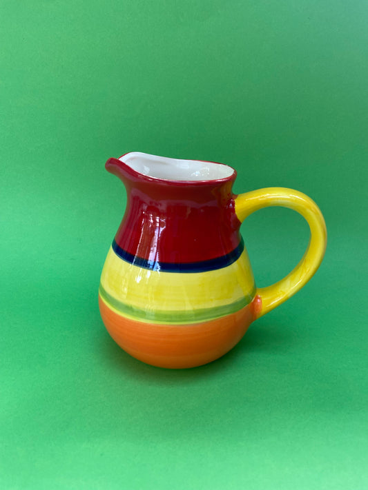 Colorful ceramic pitcher