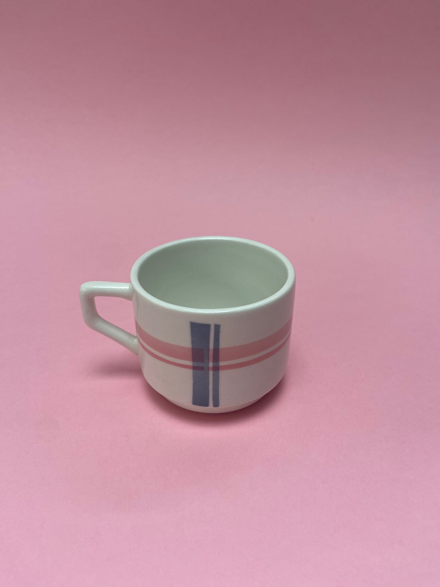 Duo espresso cups PINK/GREY lines