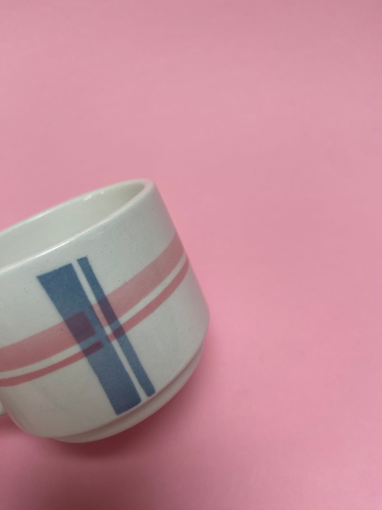 Duo espresso cups PINK/GREY lines