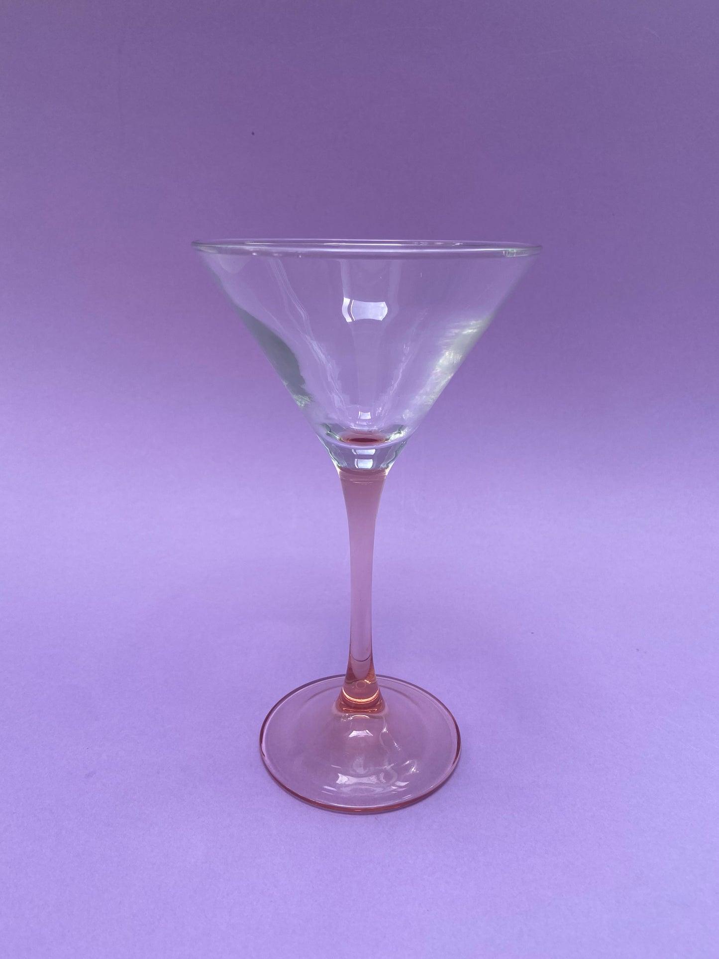 PINK Stemmed Martini Glass