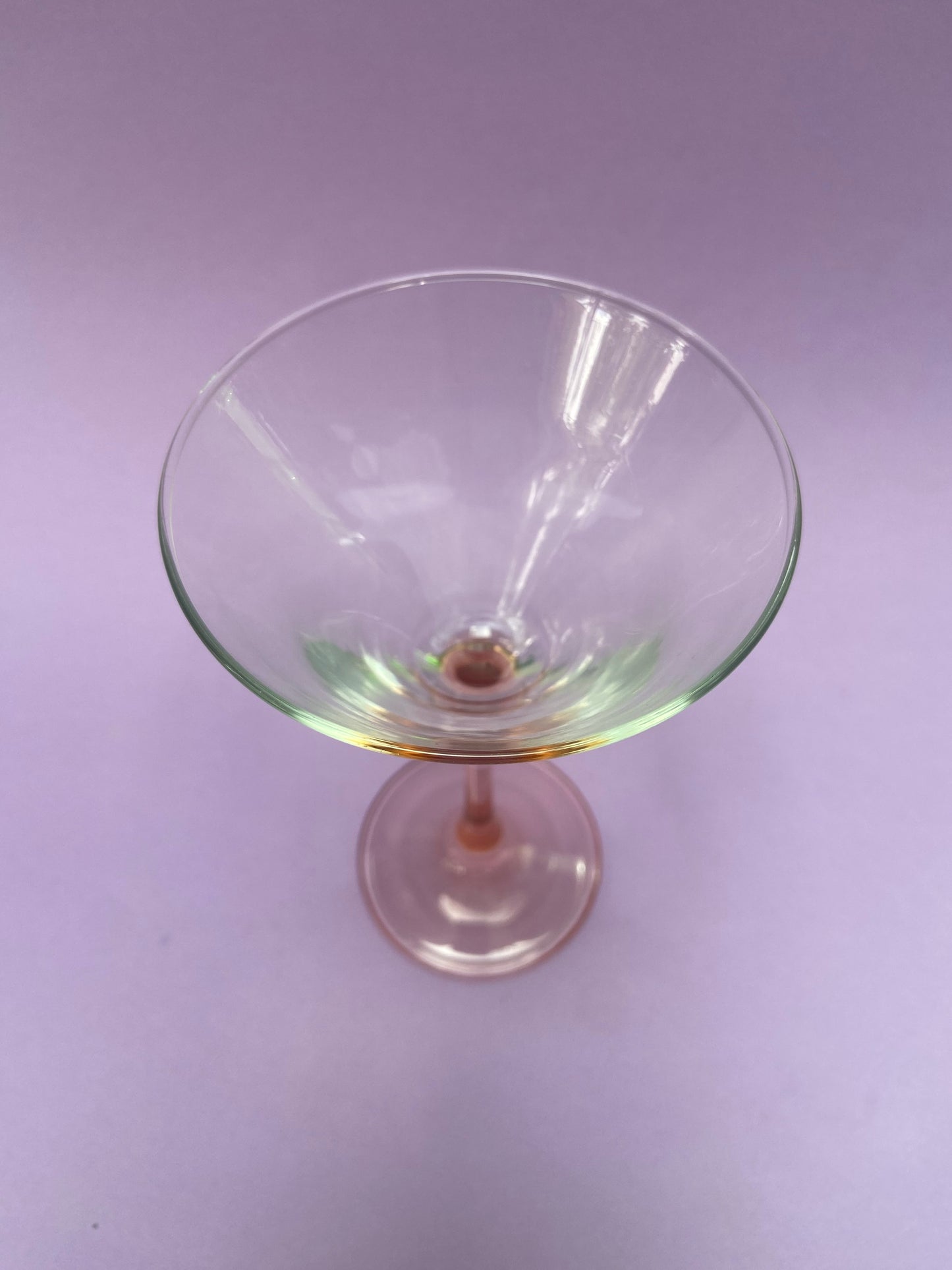 PINK Stemmed Martini Glass