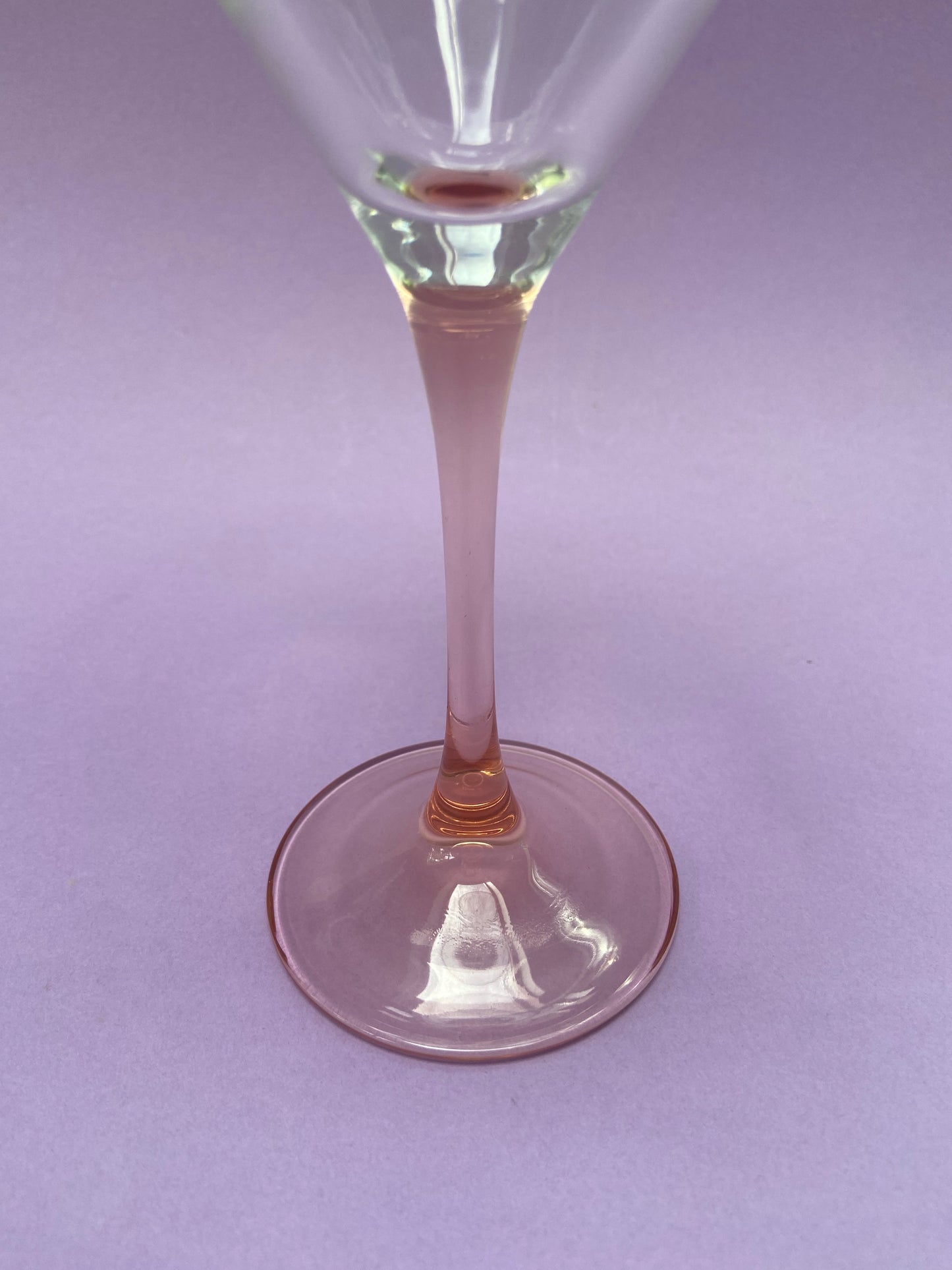 PINK Stemmed Martini Glass