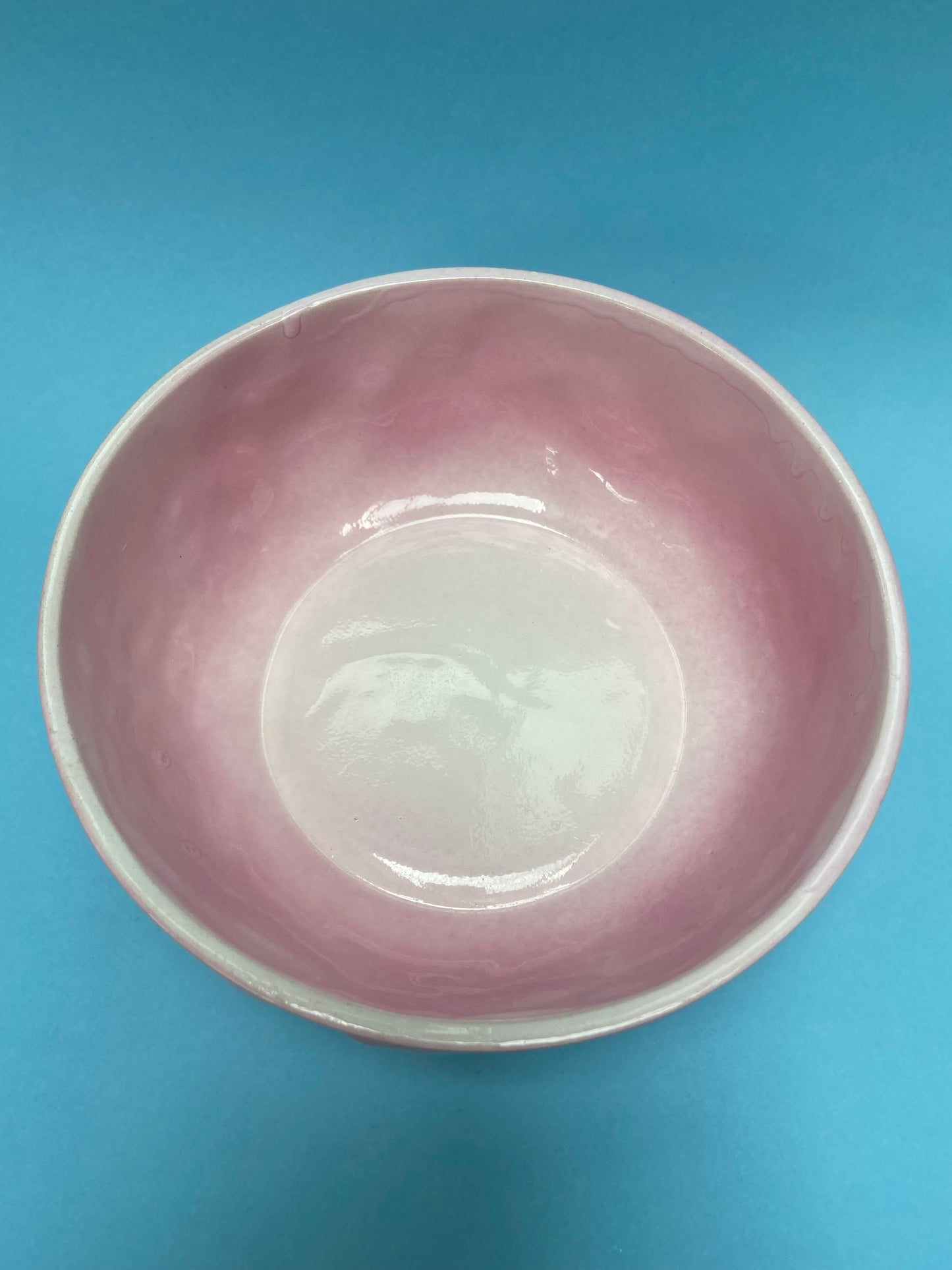 Candy Pink Barbotine Salad Bowl