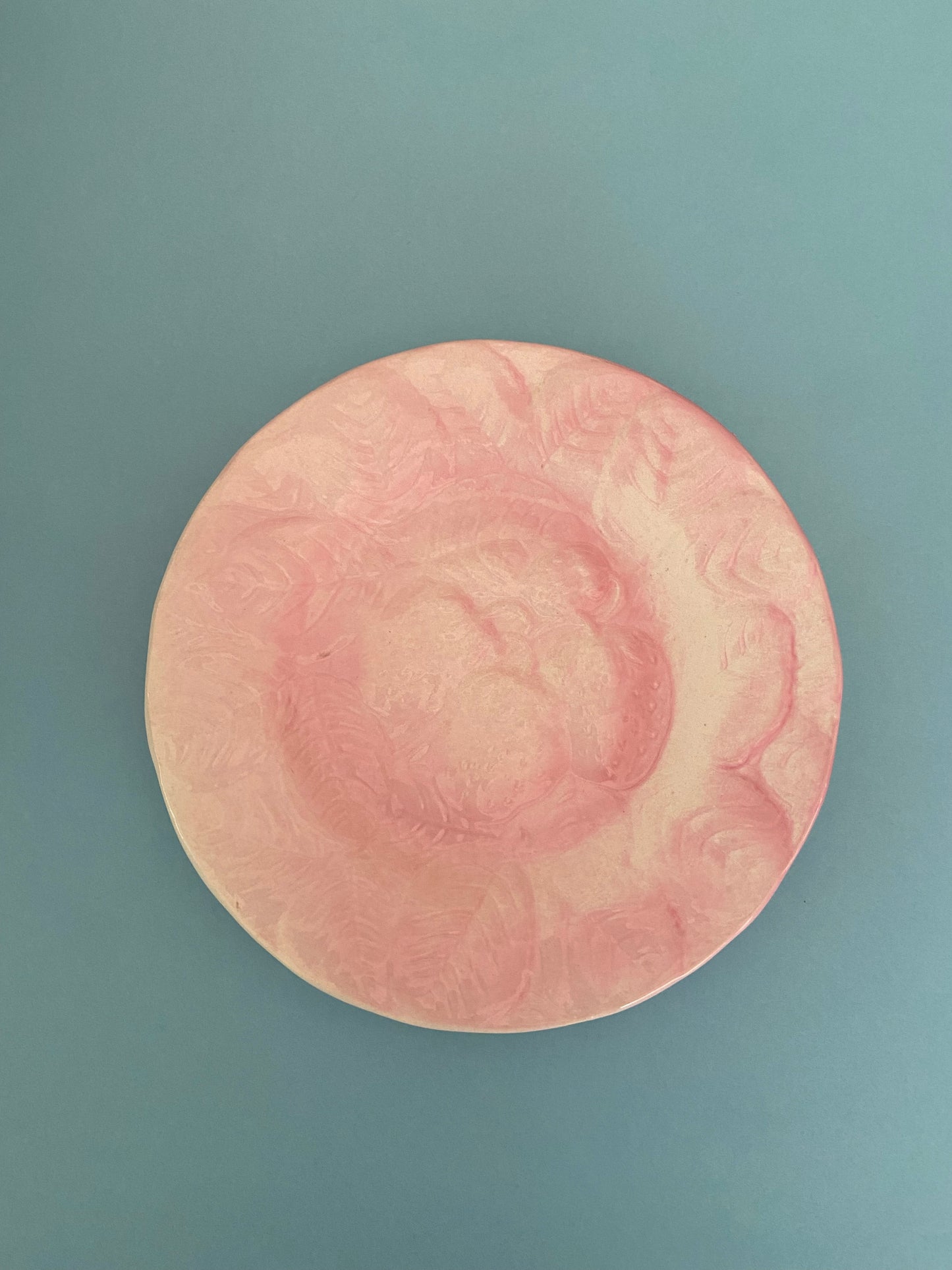 Candy Pink Barbotine Dessert Plate