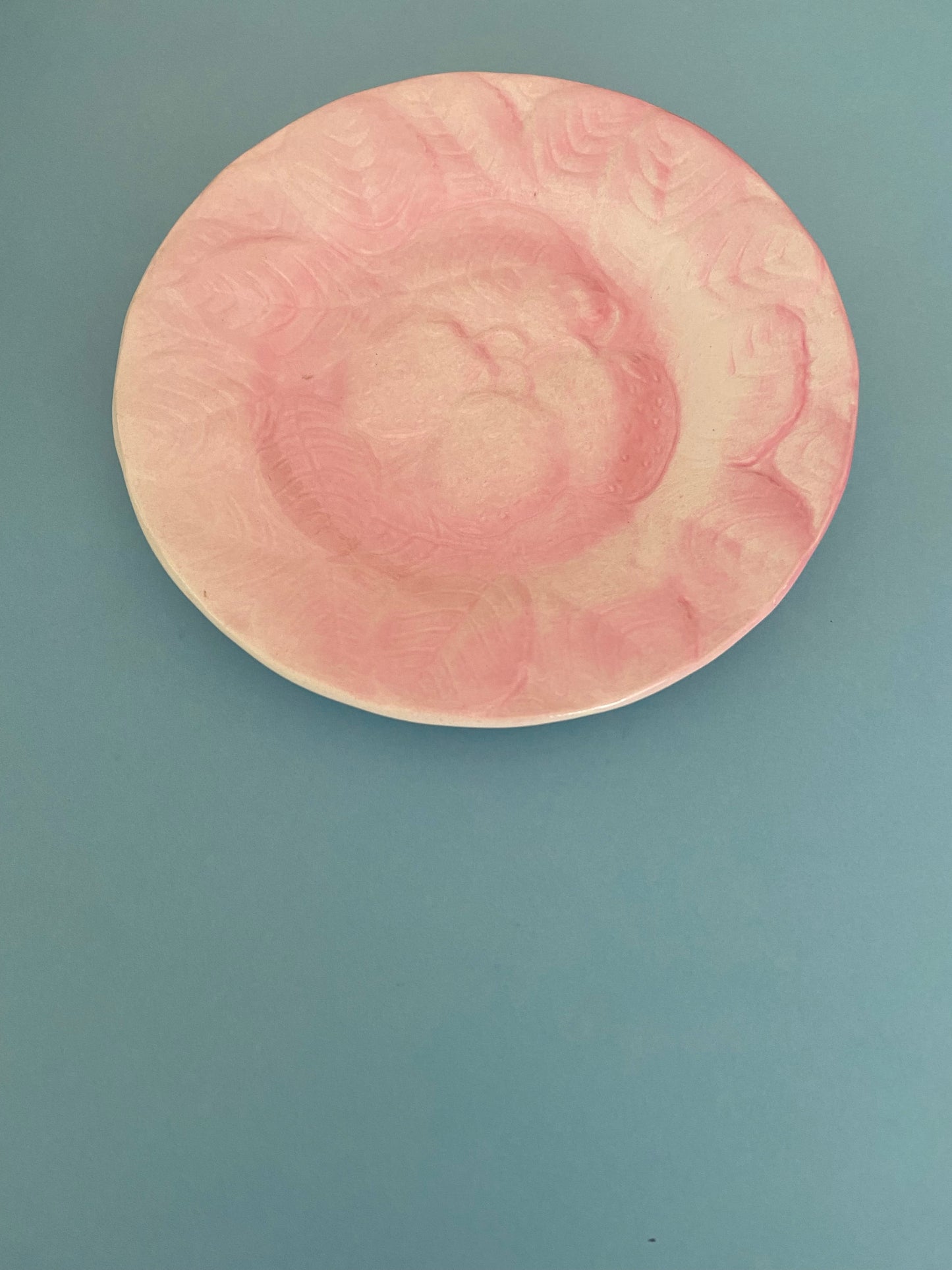 Candy Pink Barbotine Dessert Plate