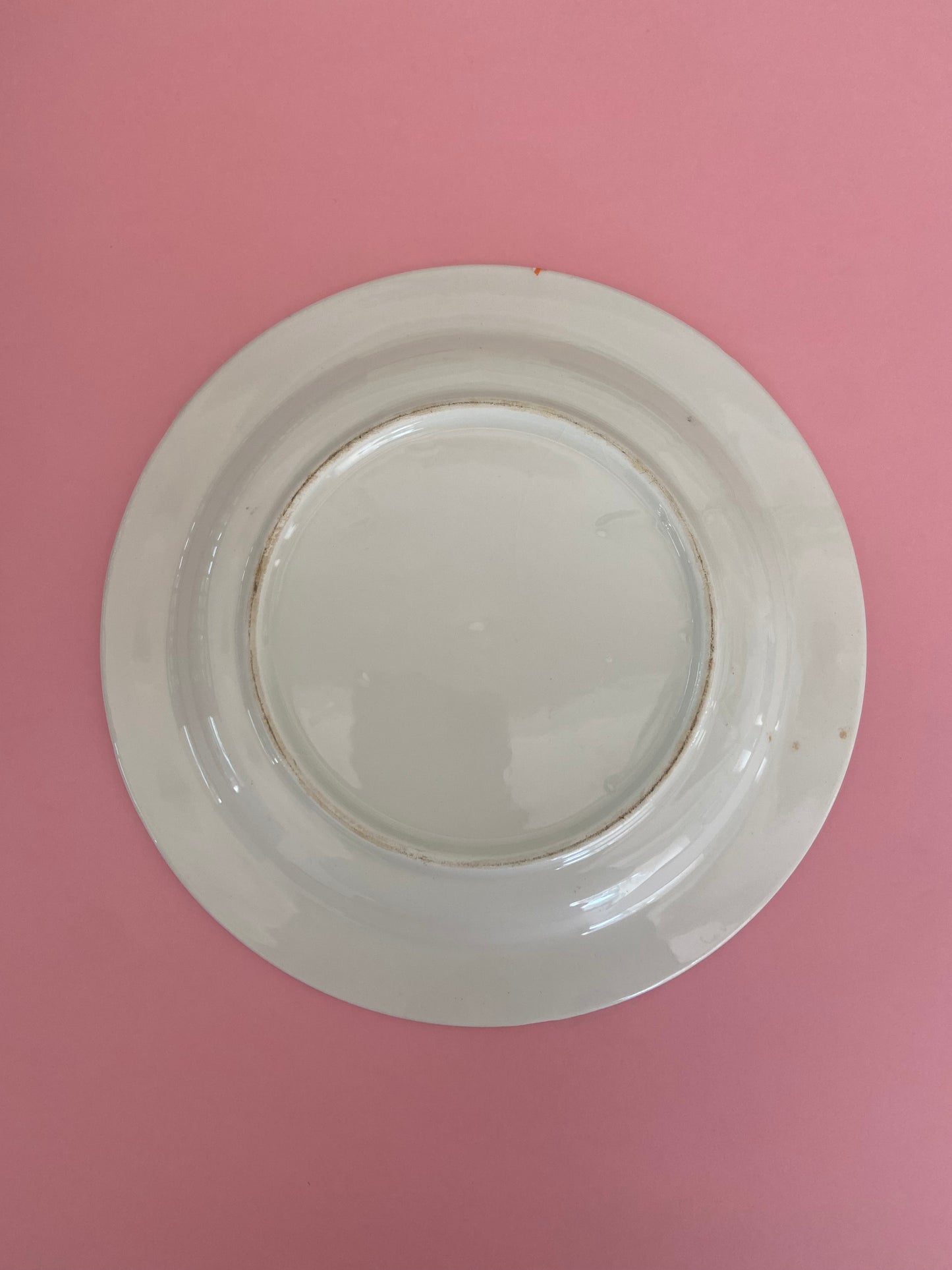 SPECKLED pink/grey dessert plate