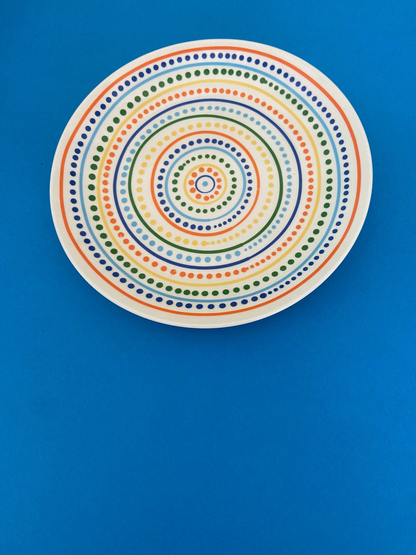 Multicolored DOTTED dessert plate