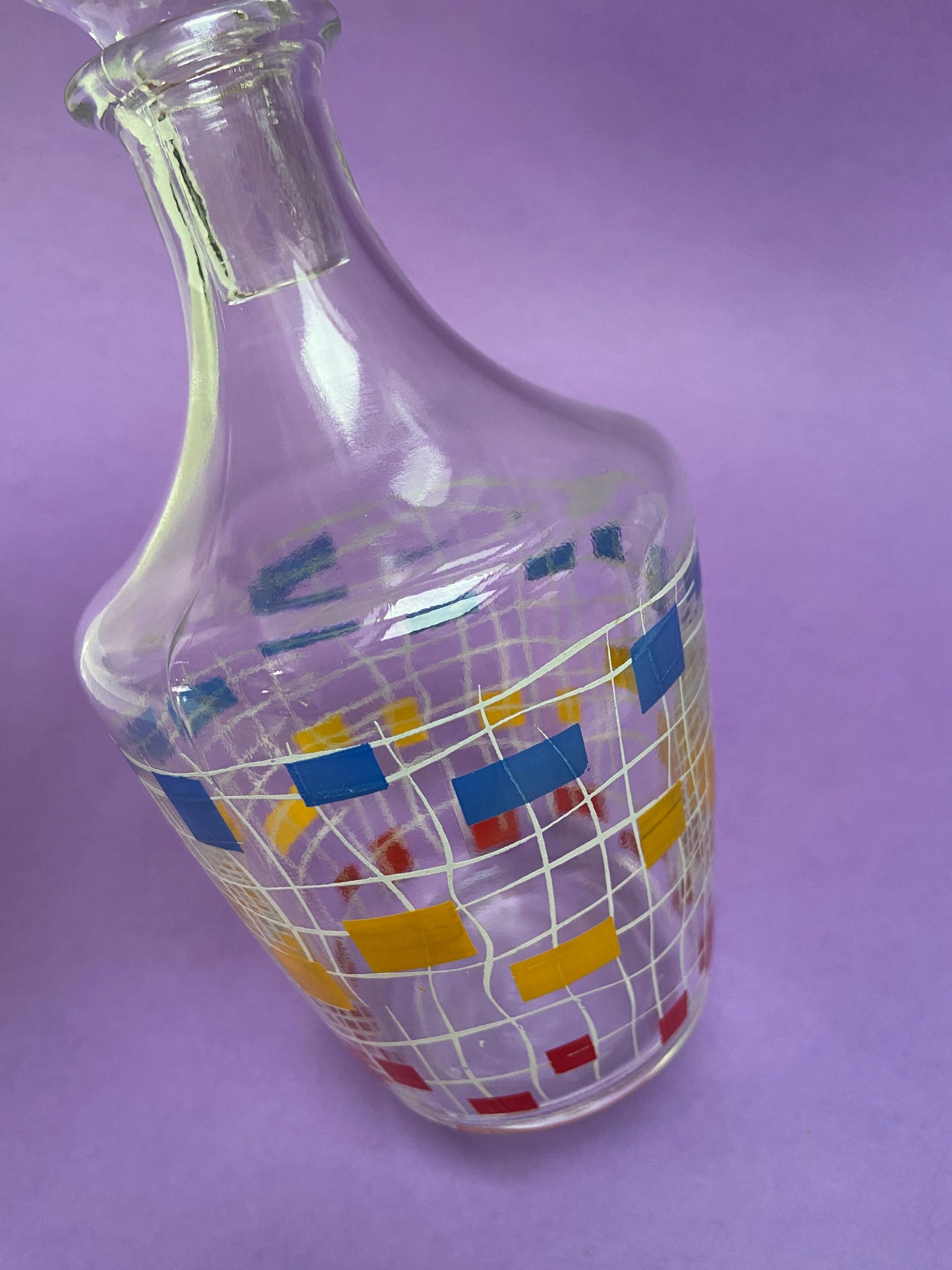 Carafe motif géométrique ROUGE/BLANC/BLEU/JAUNE