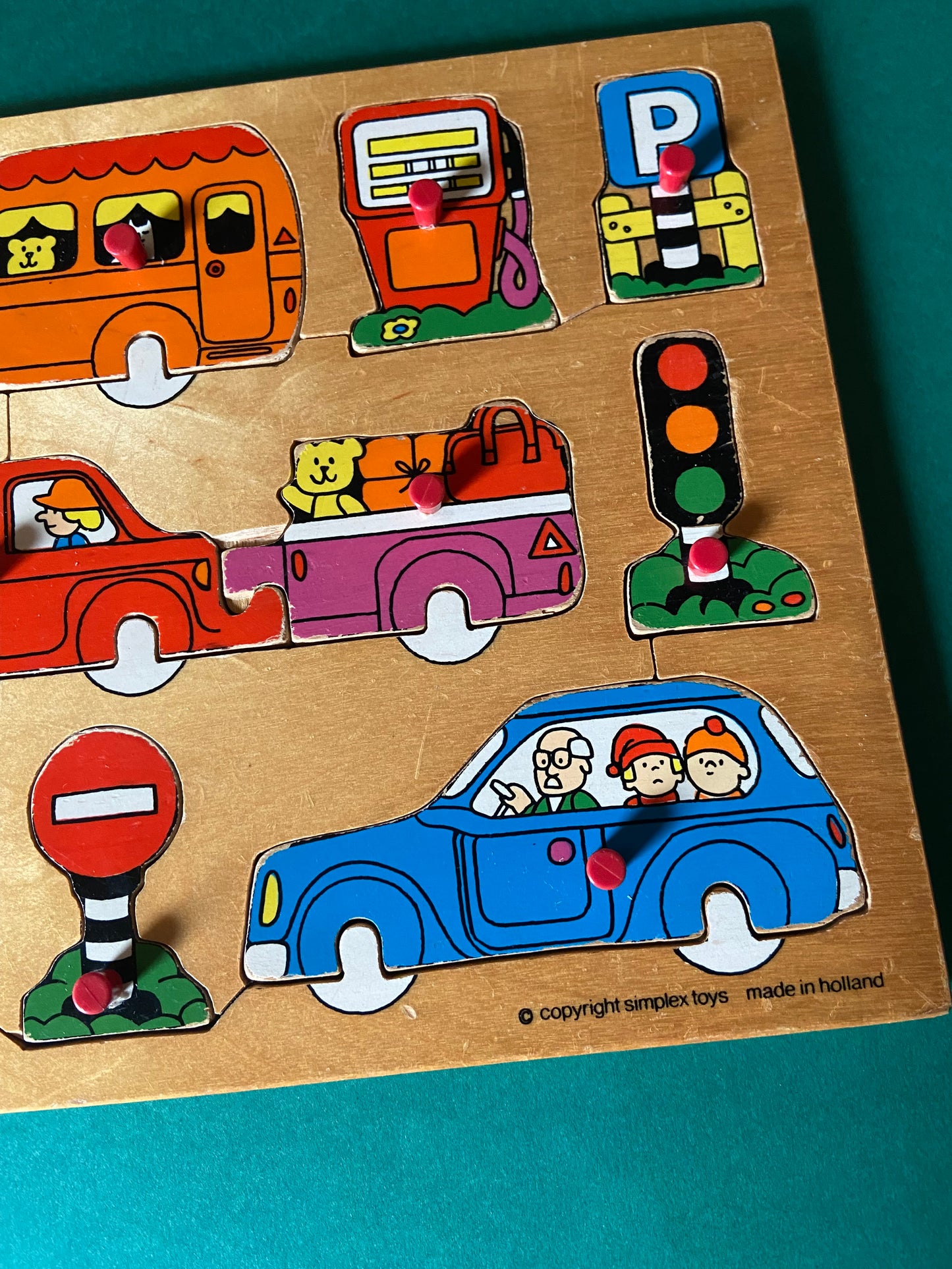 Puzzle en bois Simplex Toys VÉHICULES