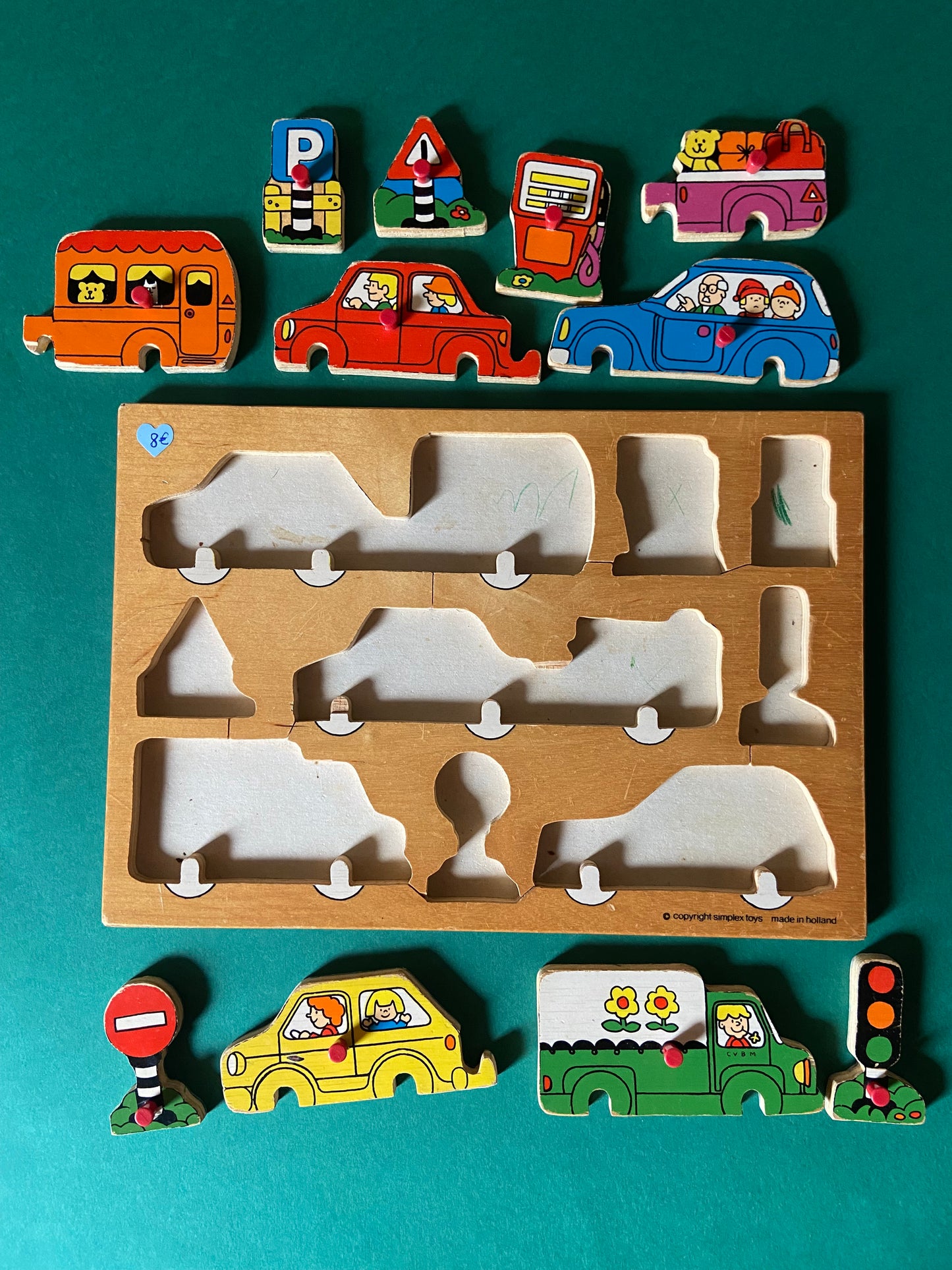 Puzzle en bois Simplex Toys VÉHICULES