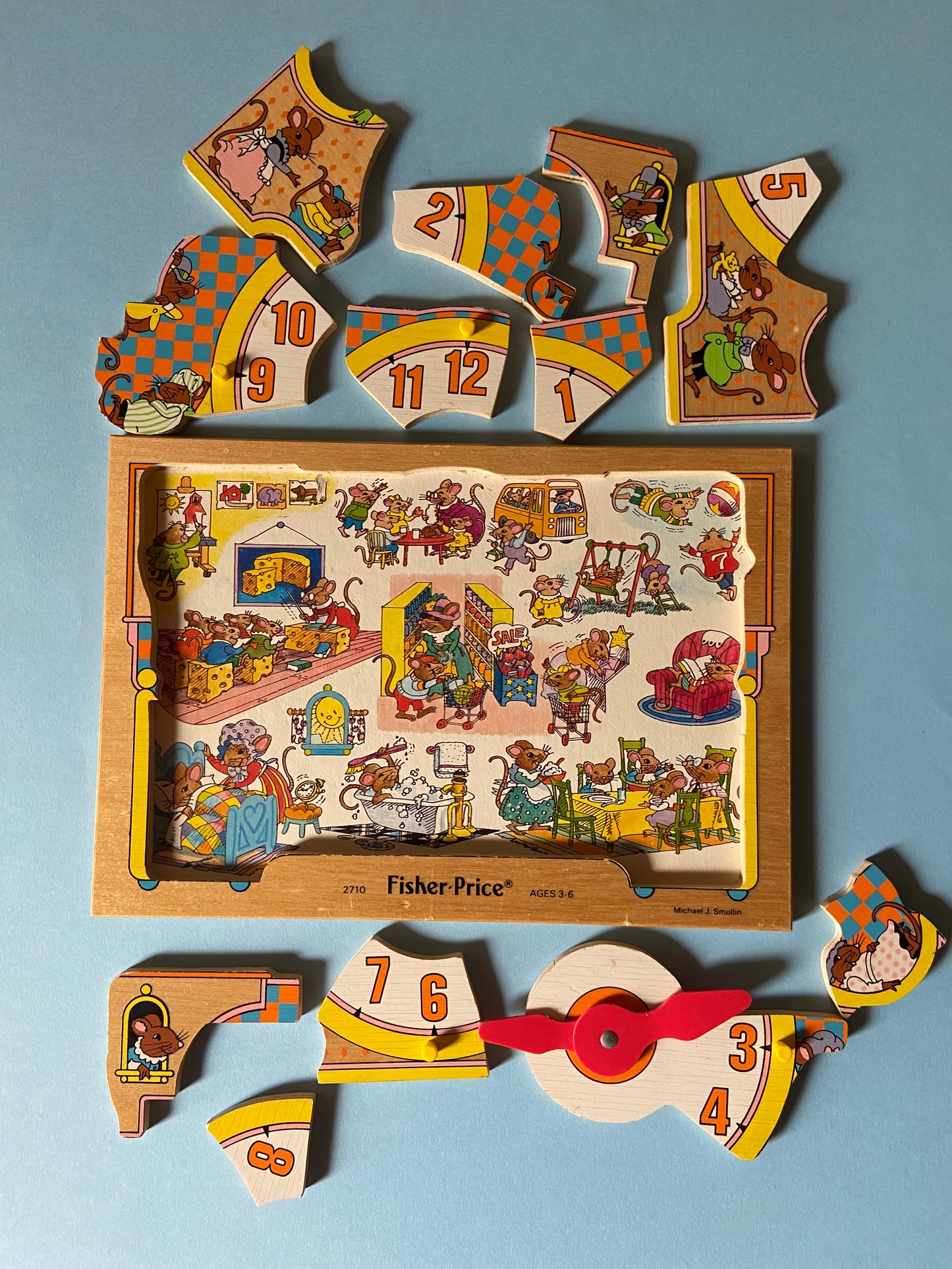 Puzzle FISHER PRICE souris et horloge