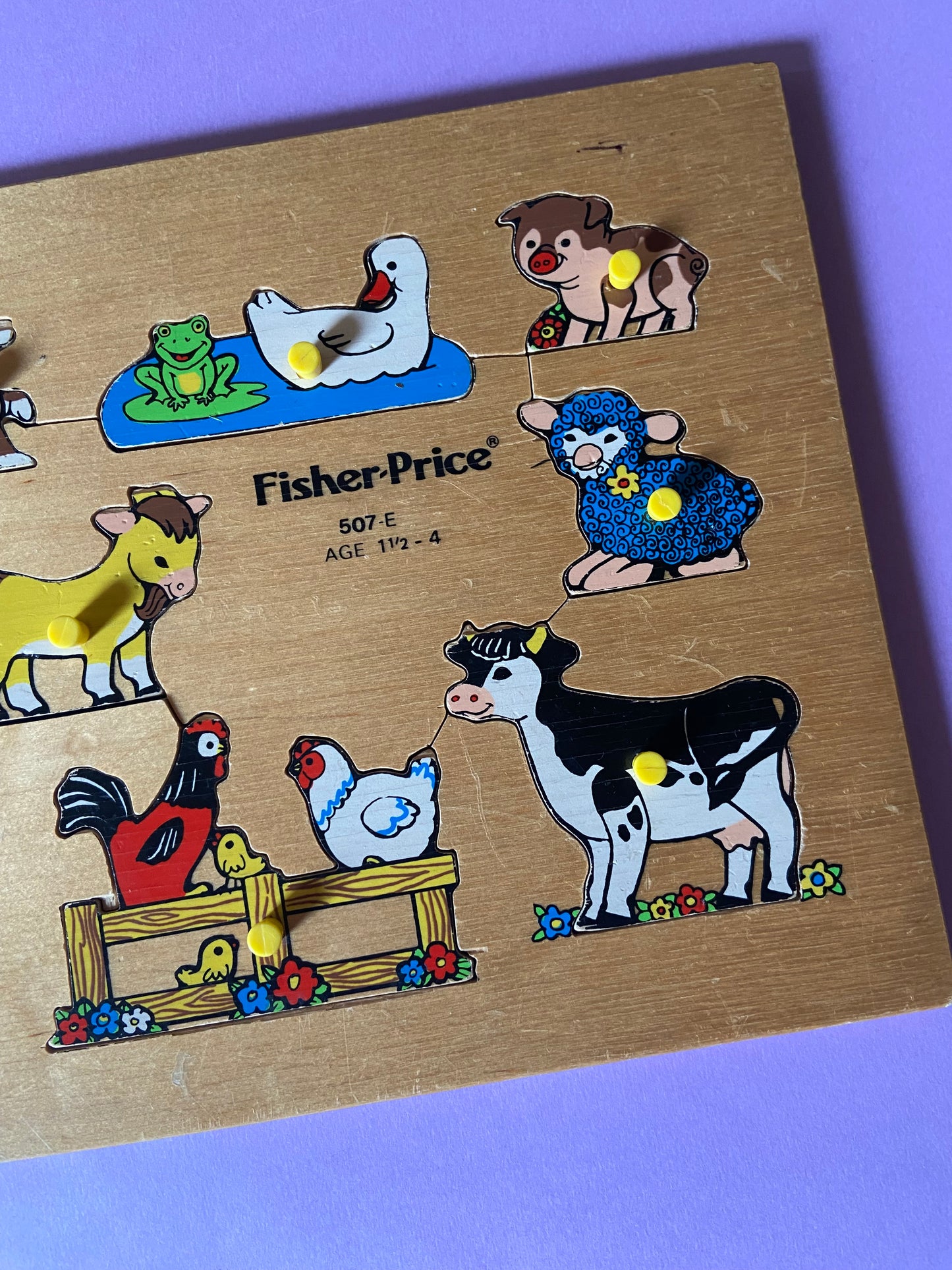 Puzzle en bois FISHER PRICE Animaux de la ferme