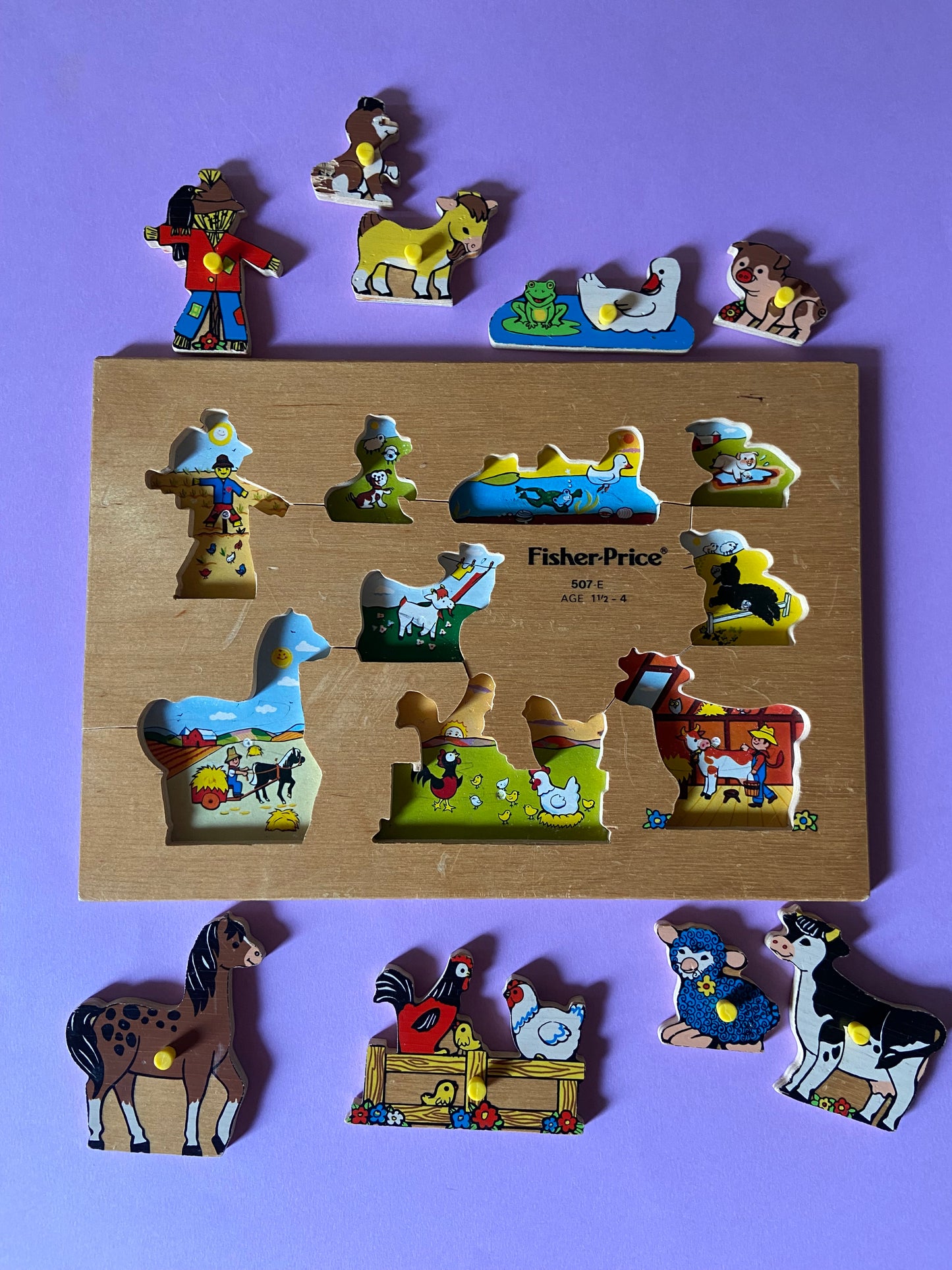 FISHER PRICE Farm Animals Wooden Puzzle