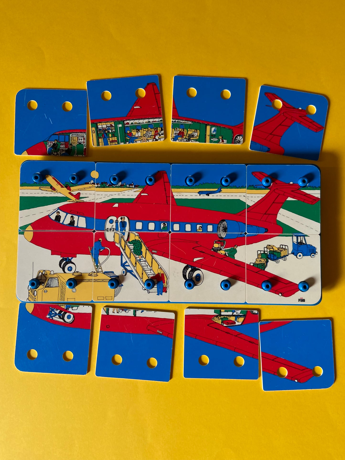 Vintage plastic puzzle PLANE