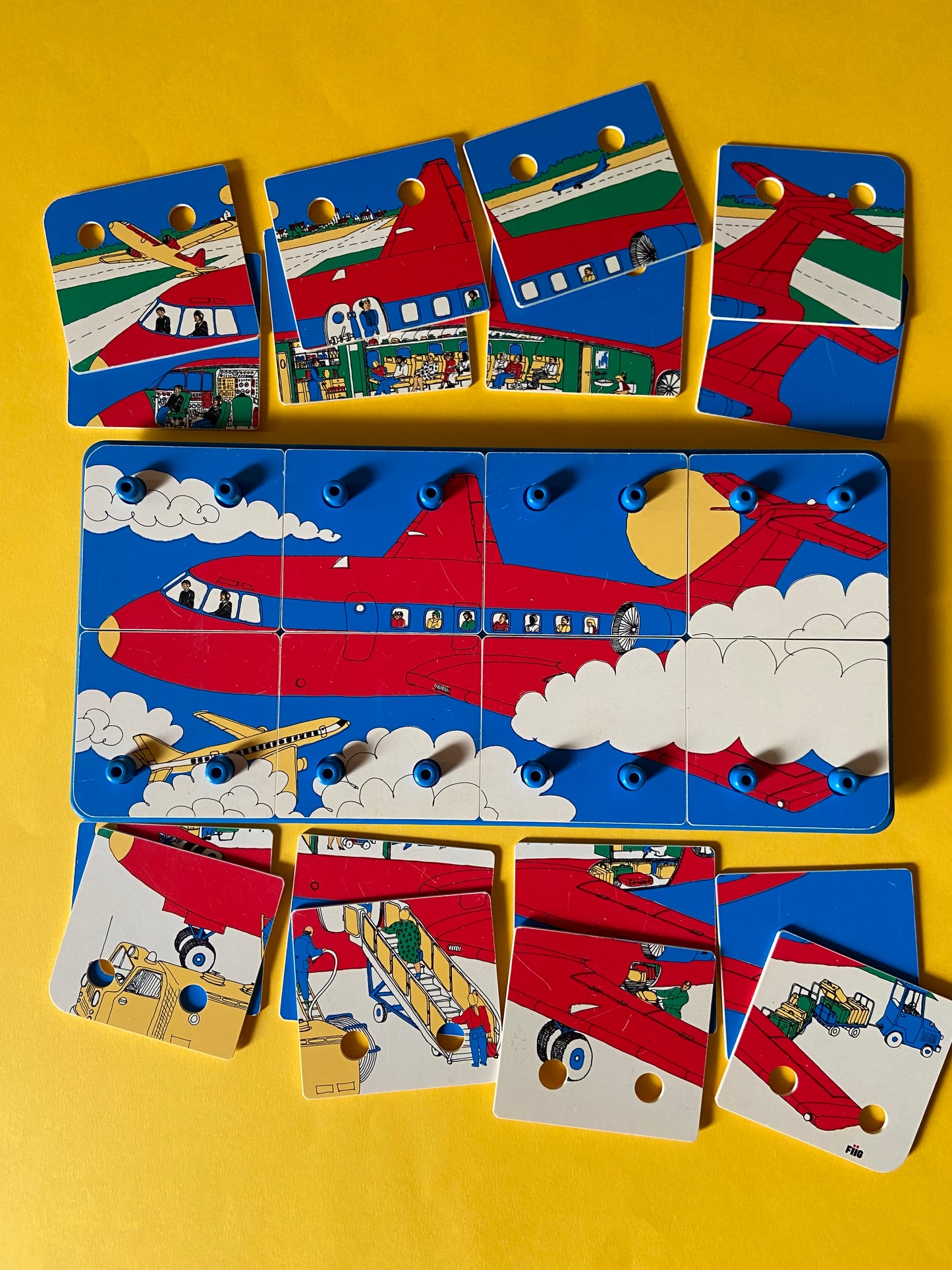 Vintage plastic puzzle PLANE