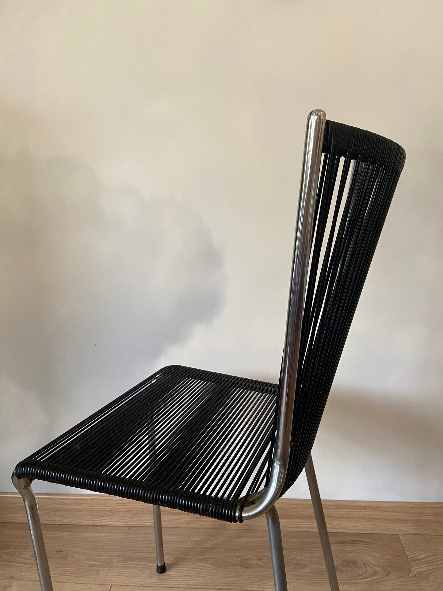 Vintage SCOUBIDOU black chair from the 60s