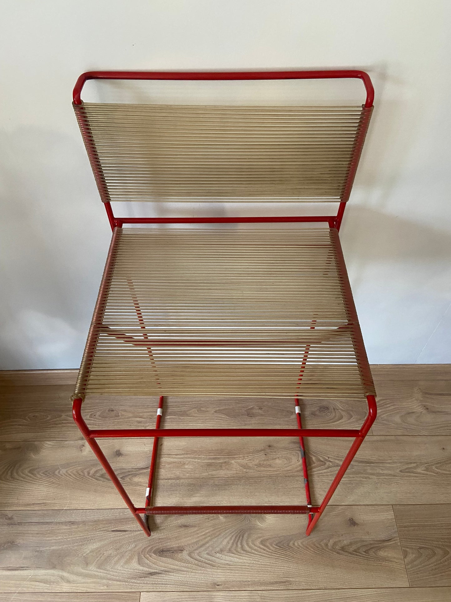 Tabouret vintage Spaghettis FLY LINE Italy années 70