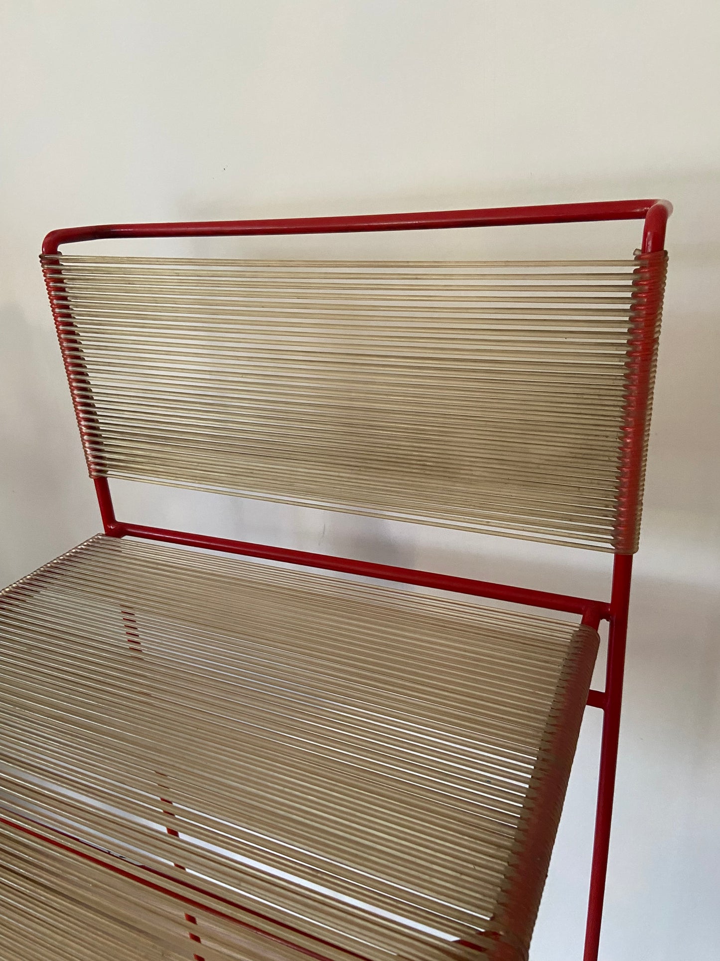 Tabouret vintage Spaghettis FLY LINE Italy années 70