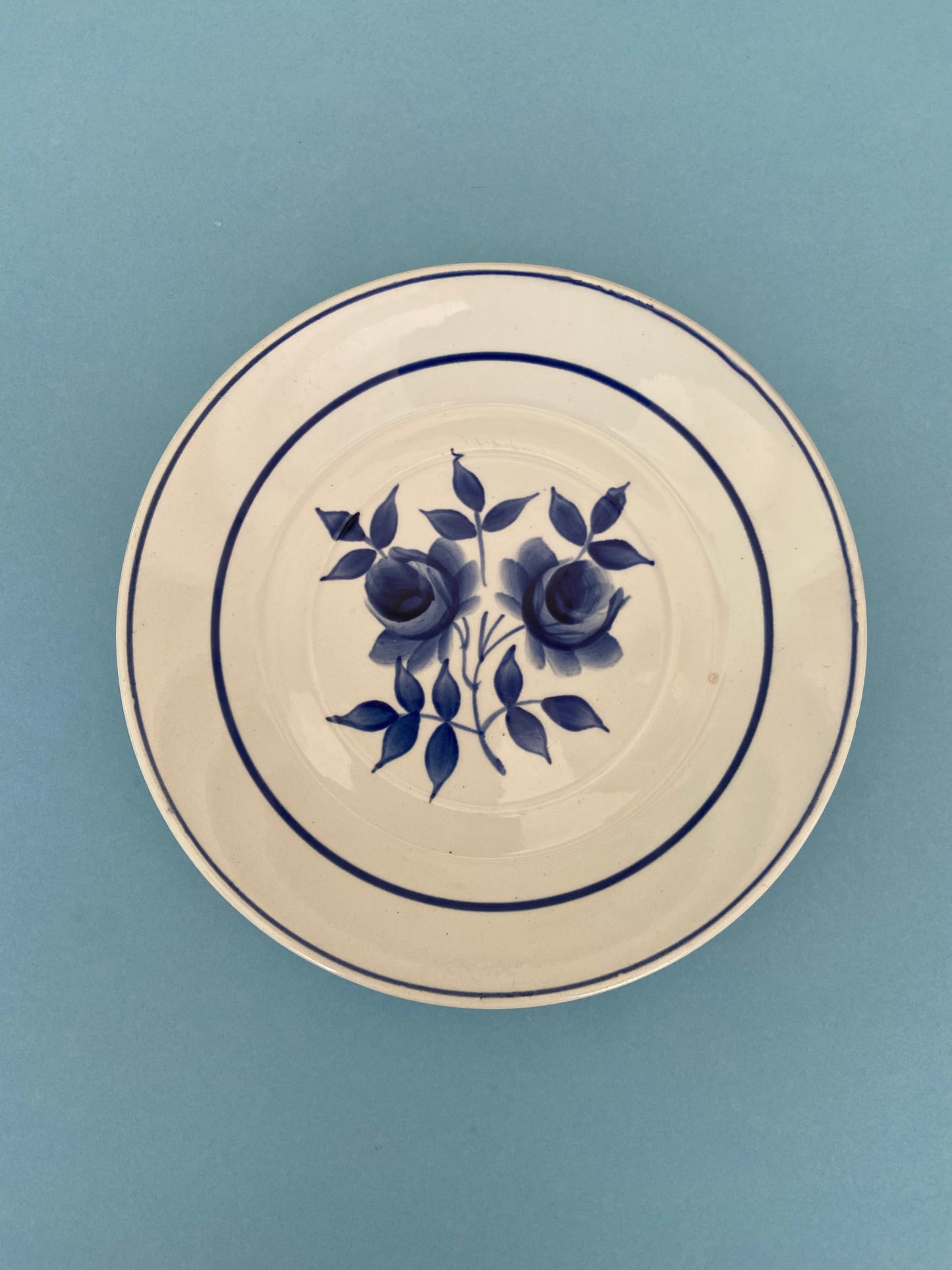 Moulin des Loups Blue Flowers Dessert Plate