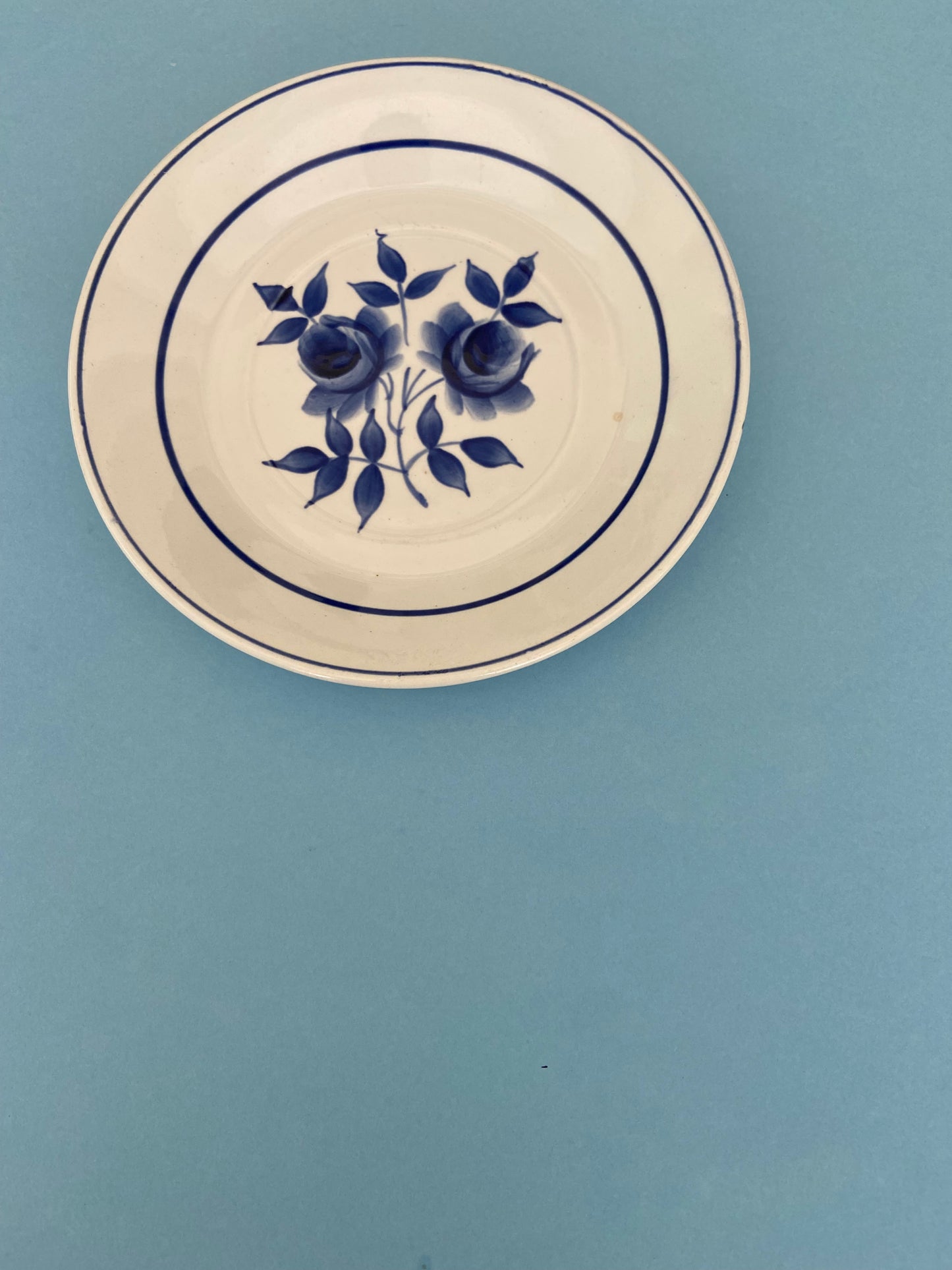 Moulin des Loups Blue Flowers Dessert Plate