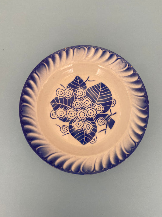 KetG LUNEVILLE salad bowl with blue floral pattern