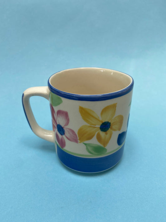 Floral pattern ceramic mug