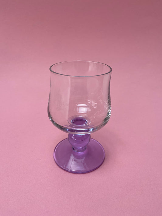 Purple footed digestive glass