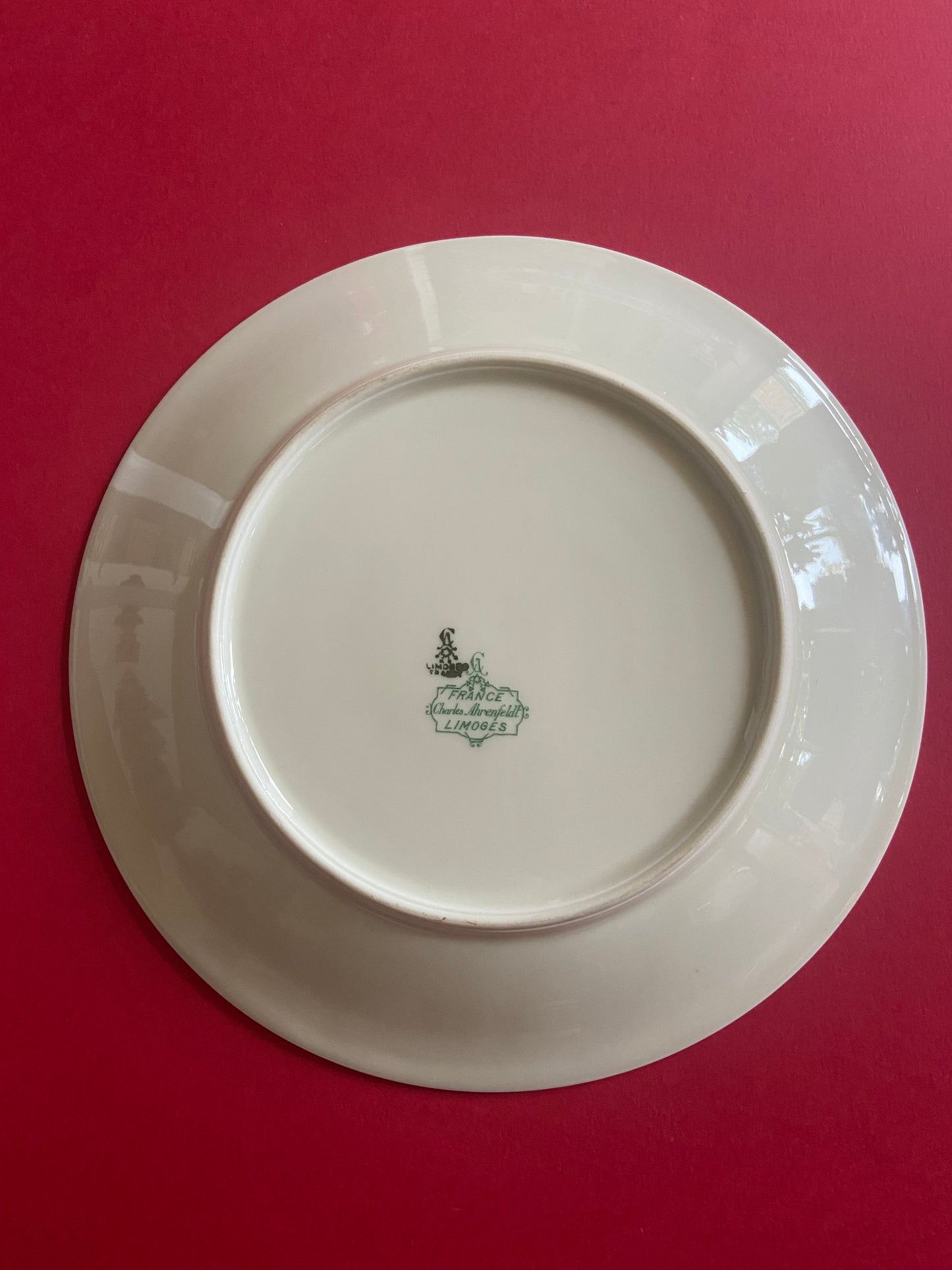 Petite assiette plate porcelaine Limoges par Charles Ahrenfeld