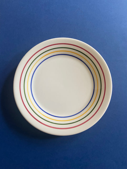 Assiette plate céramique lignes COULEURS PRIMAIRES