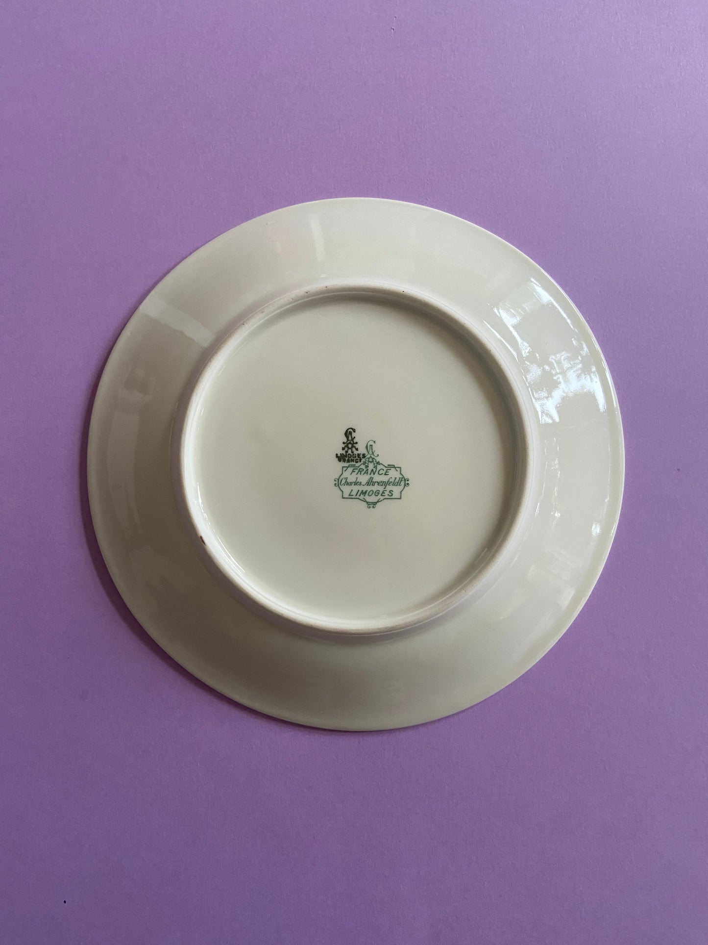 Assiette à dessert porcelaine Limoges par Charles Ahrenfeld