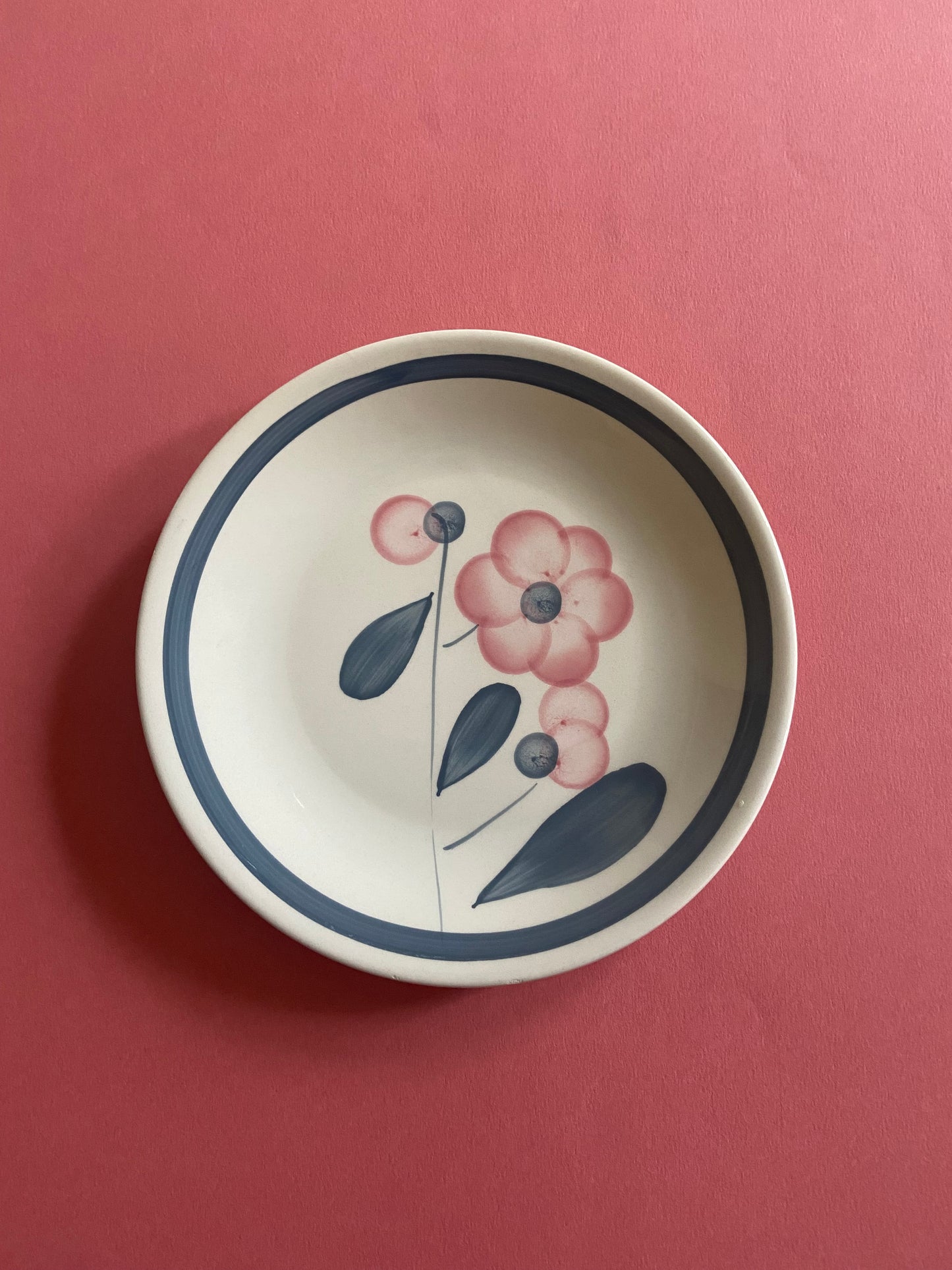 Petite assiette plate fleur ROSE