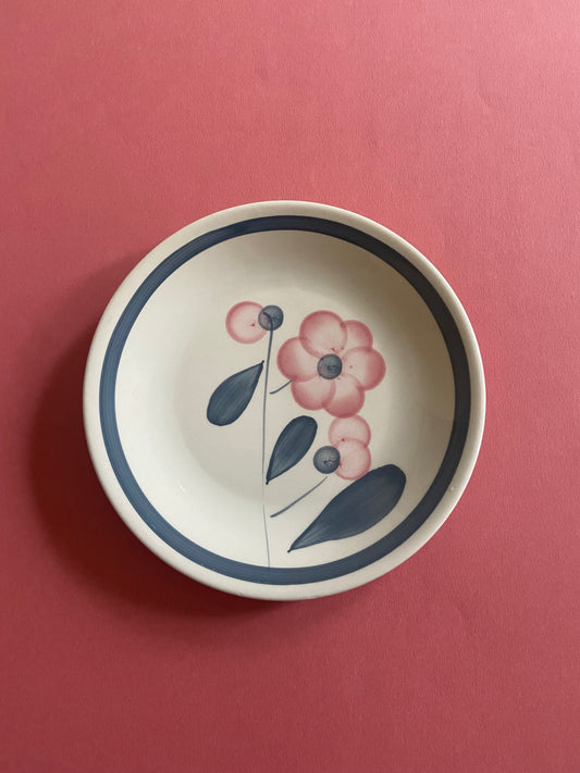 Petite assiette plate fleur ROSE