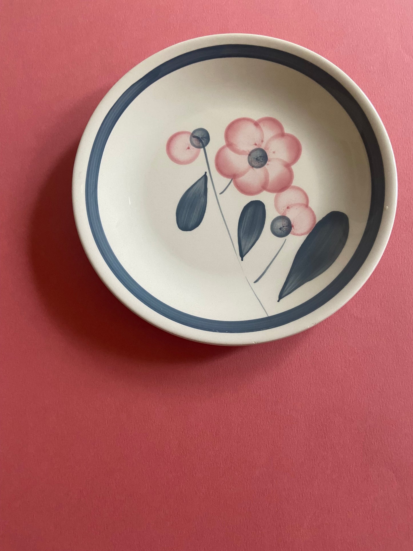 Petite assiette plate fleur ROSE