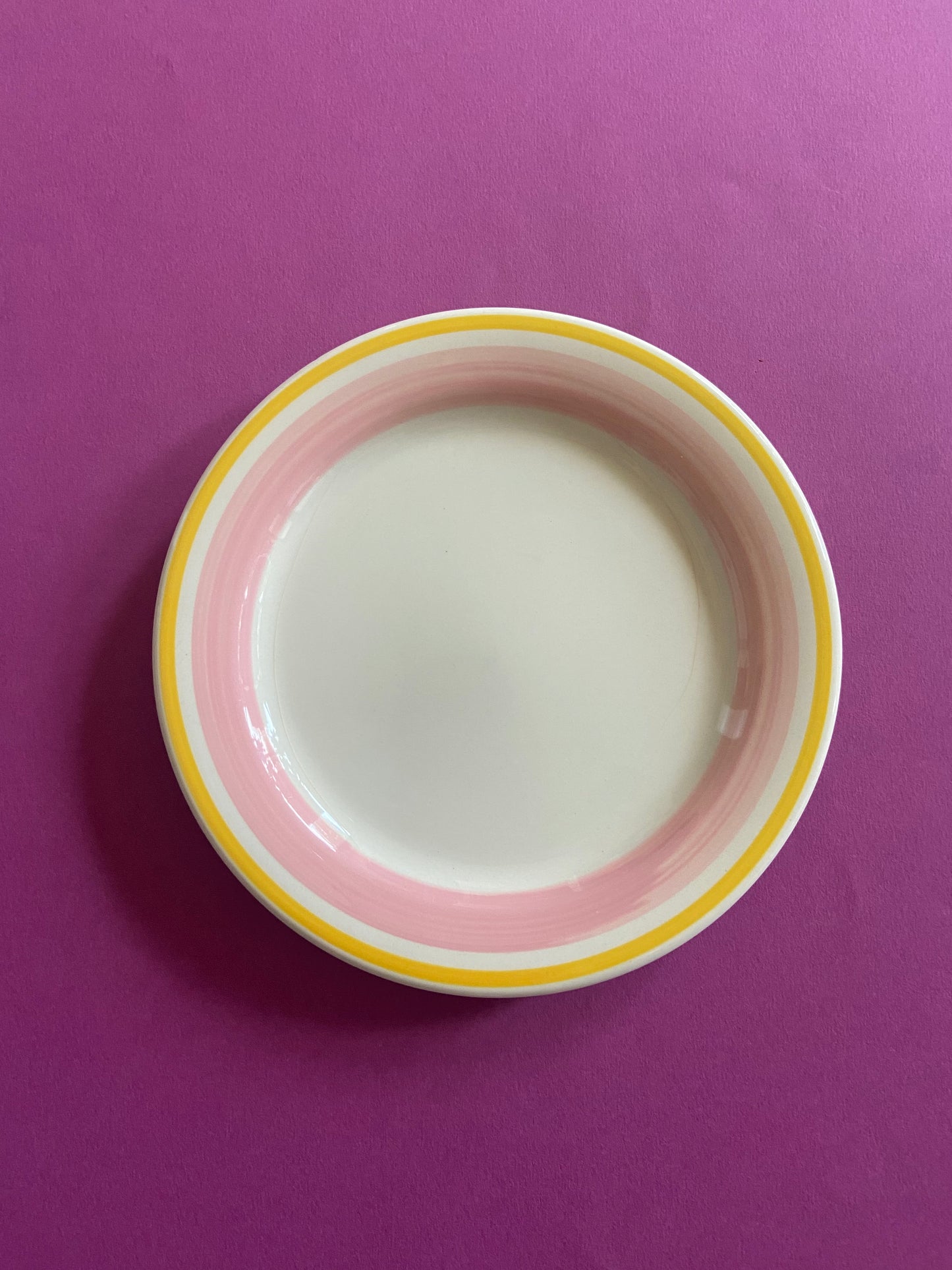 Petite assiette plate ligne ROSE/JAUNE