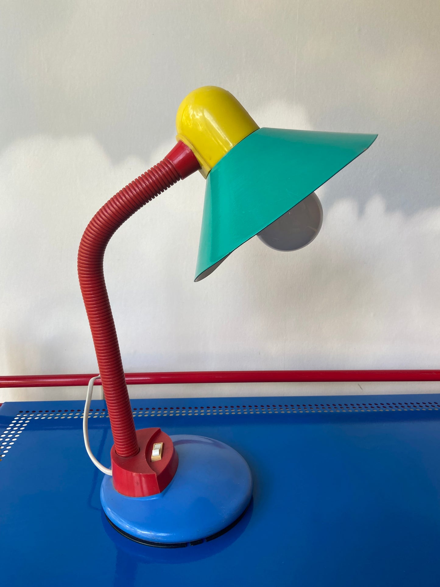 Lampe de bureau ALUMINOR années 80 COLORBLOCK