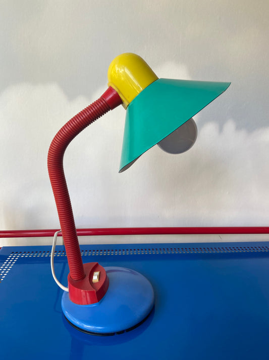 Lampe de bureau ALUMINOR années 80 COLORBLOCK