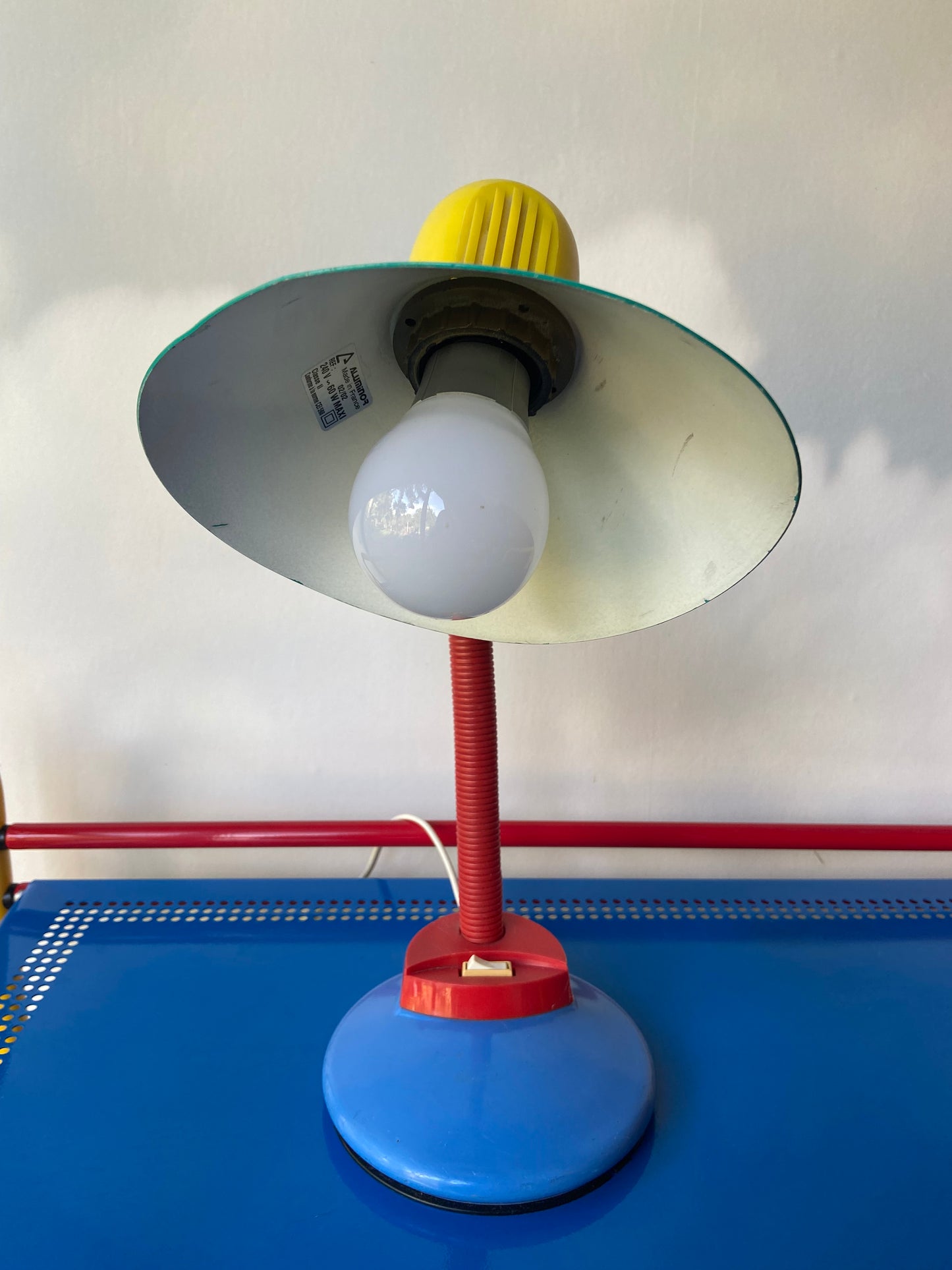 Lampe de bureau ALUMINOR années 80 COLORBLOCK