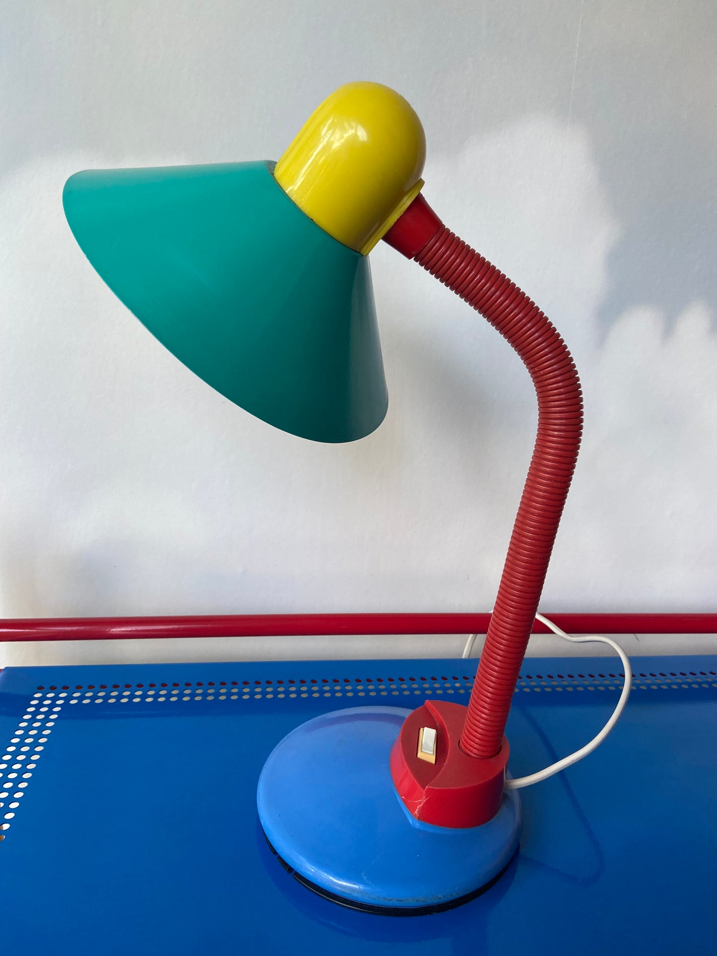 Lampe de bureau ALUMINOR années 80 COLORBLOCK