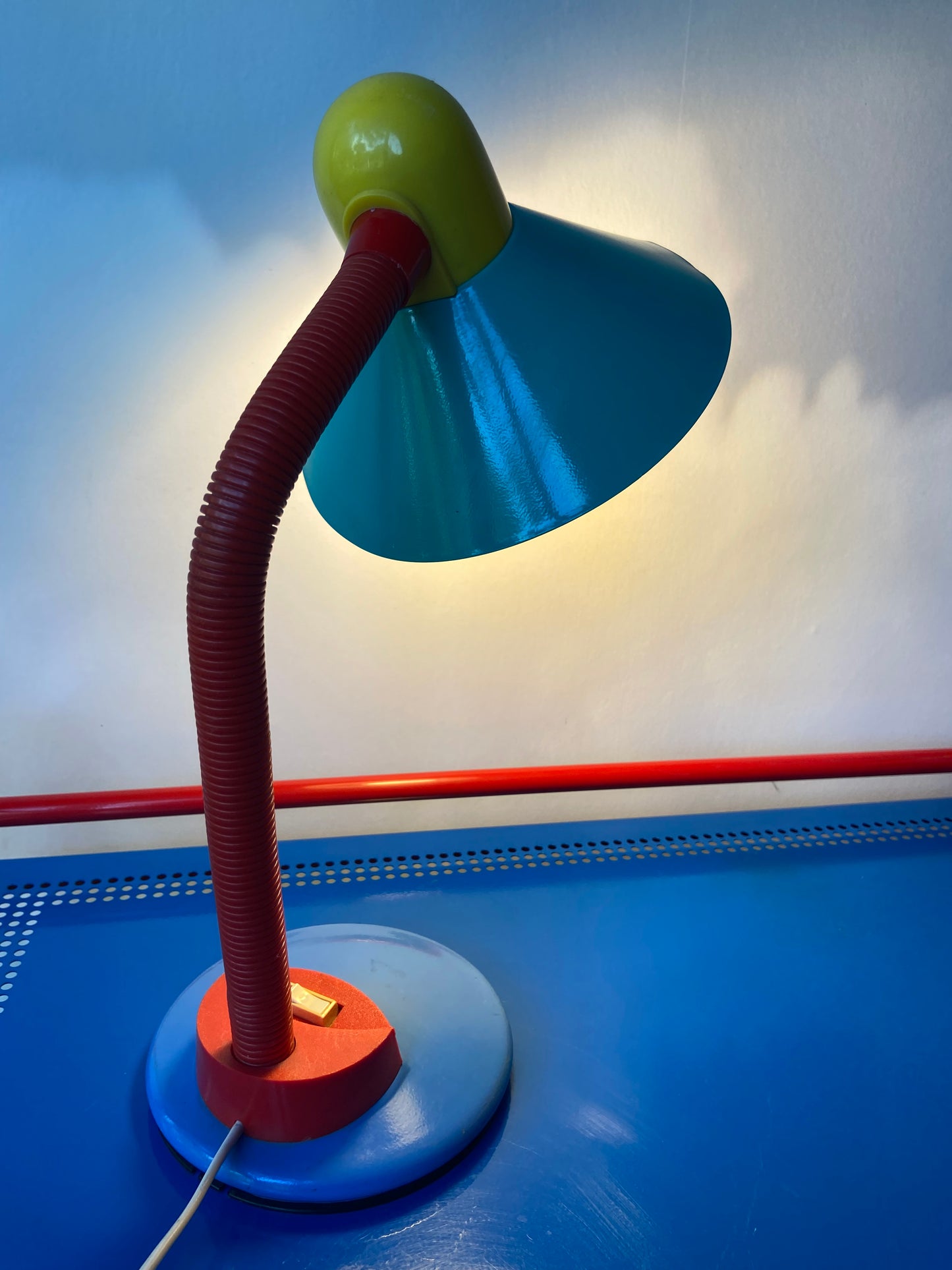 Lampe de bureau ALUMINOR années 80 COLORBLOCK